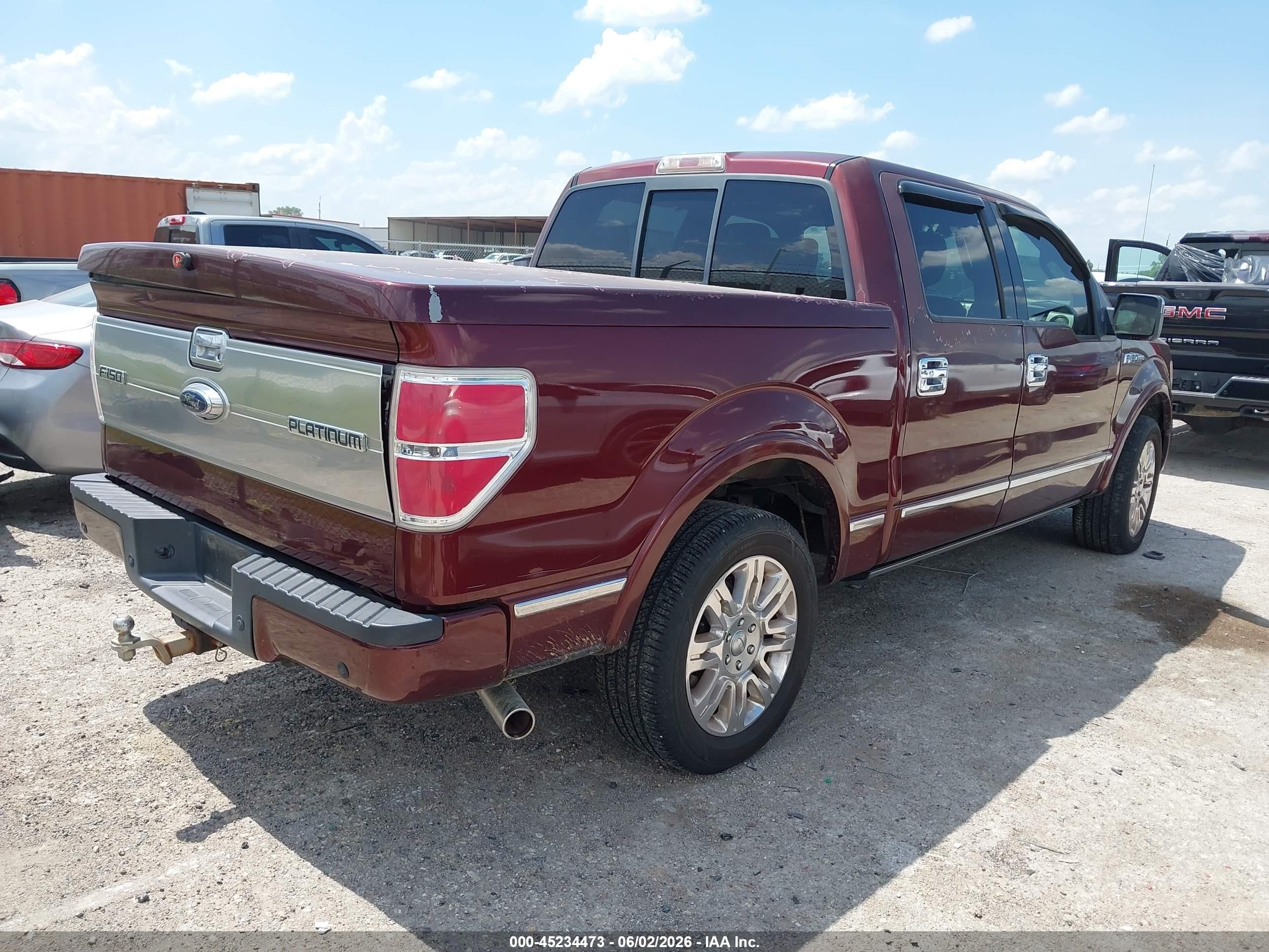 2009 Ford F-150 Platinum Maroon vin: 1FTPW12V09FA40682
