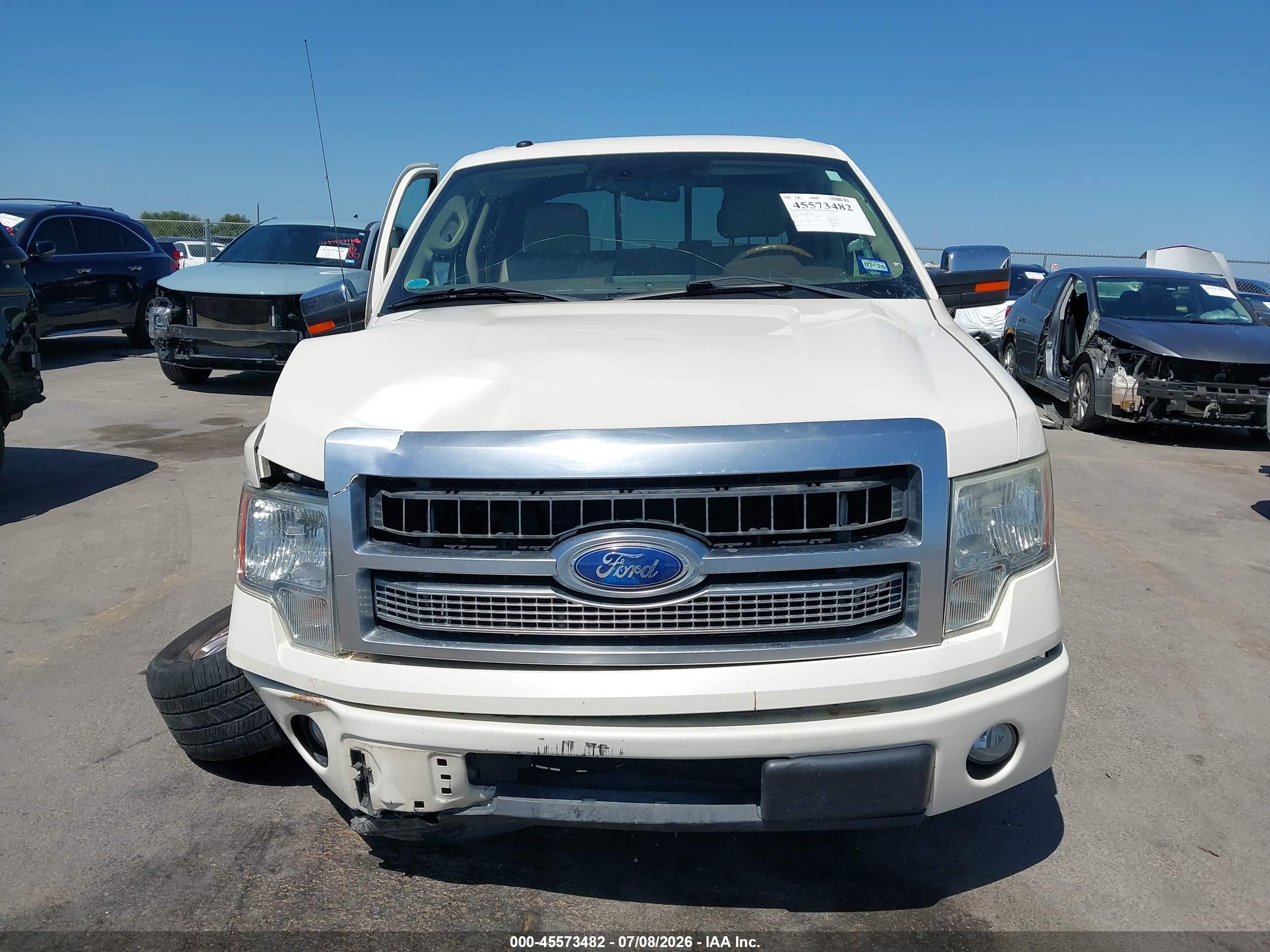 2009 Ford F-150 King Ranch/lariat/platinum/xl/xlt White vin: 1FTPW12V09FA61306