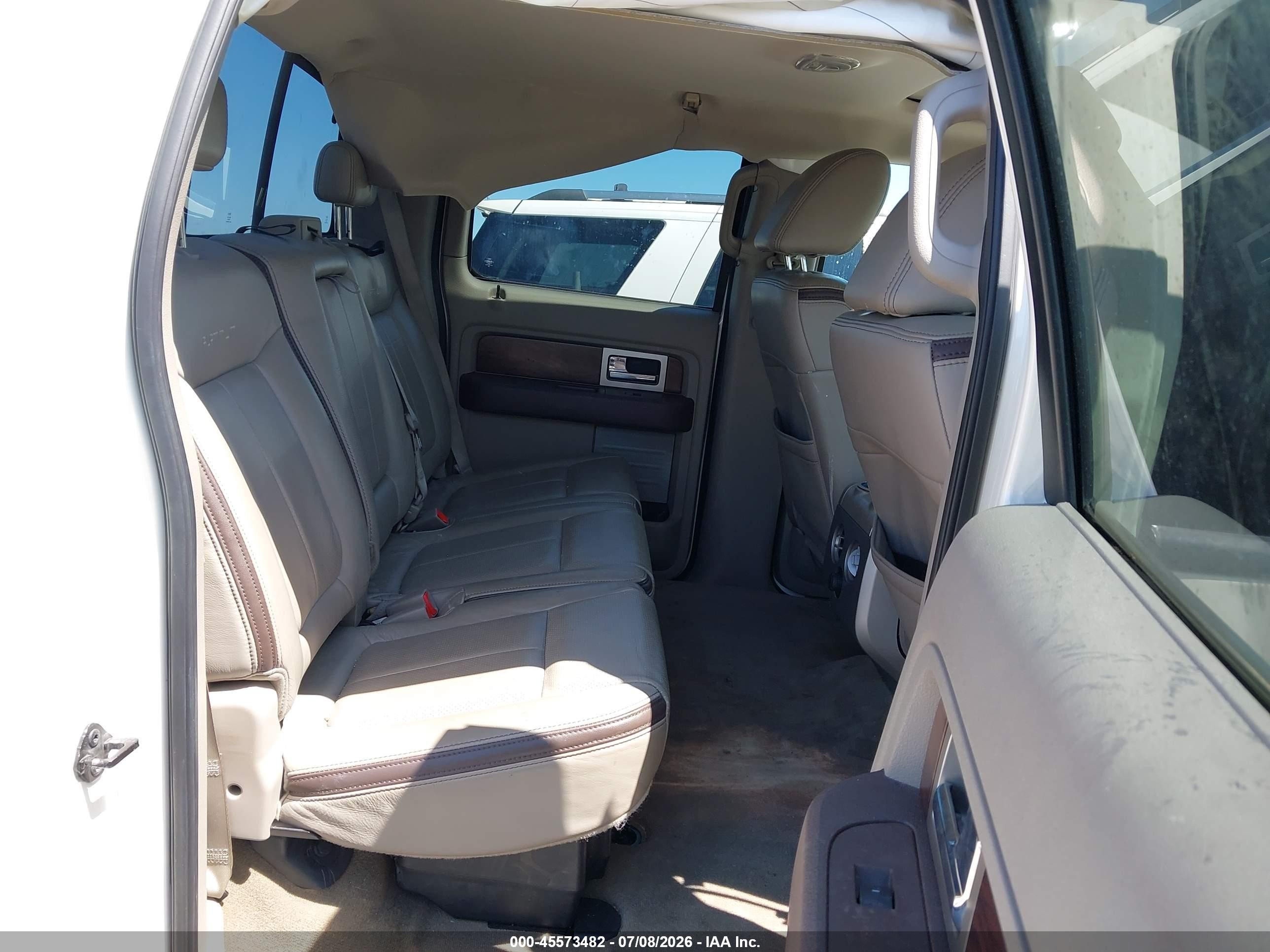 2009 Ford F-150 King Ranch/lariat/platinum/xl/xlt White vin: 1FTPW12V09FA61306