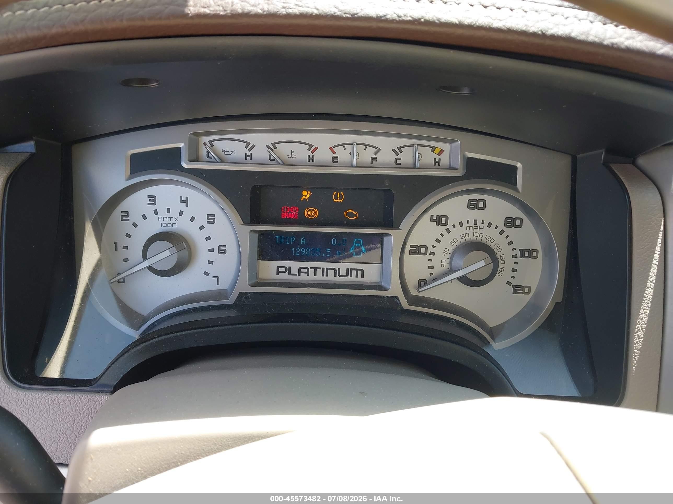 2009 Ford F-150 King Ranch/lariat/platinum/xl/xlt White vin: 1FTPW12V09FA61306