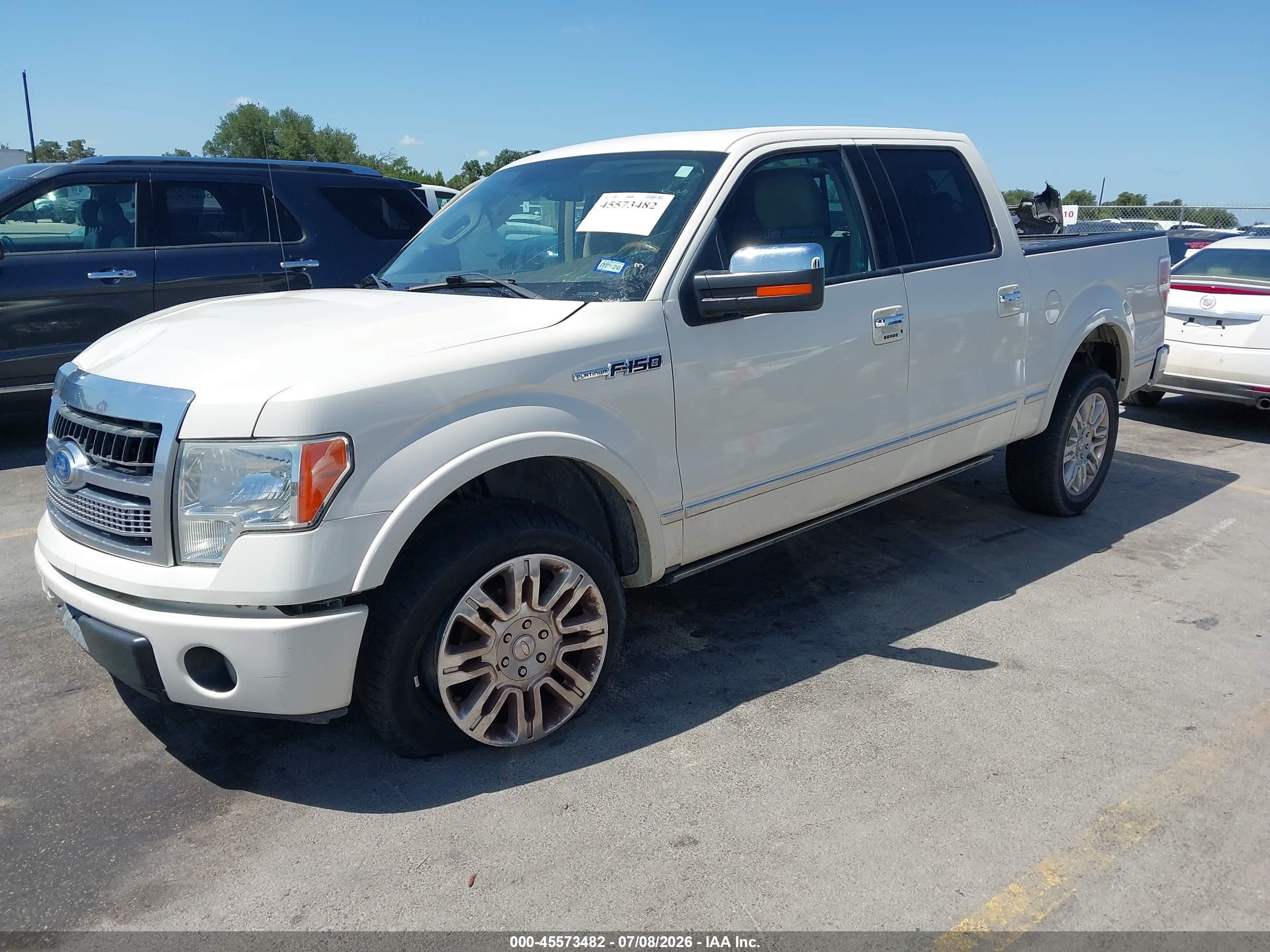 2009 Ford F-150 King Ranch/lariat/platinum/xl/xlt White vin: 1FTPW12V09FA61306