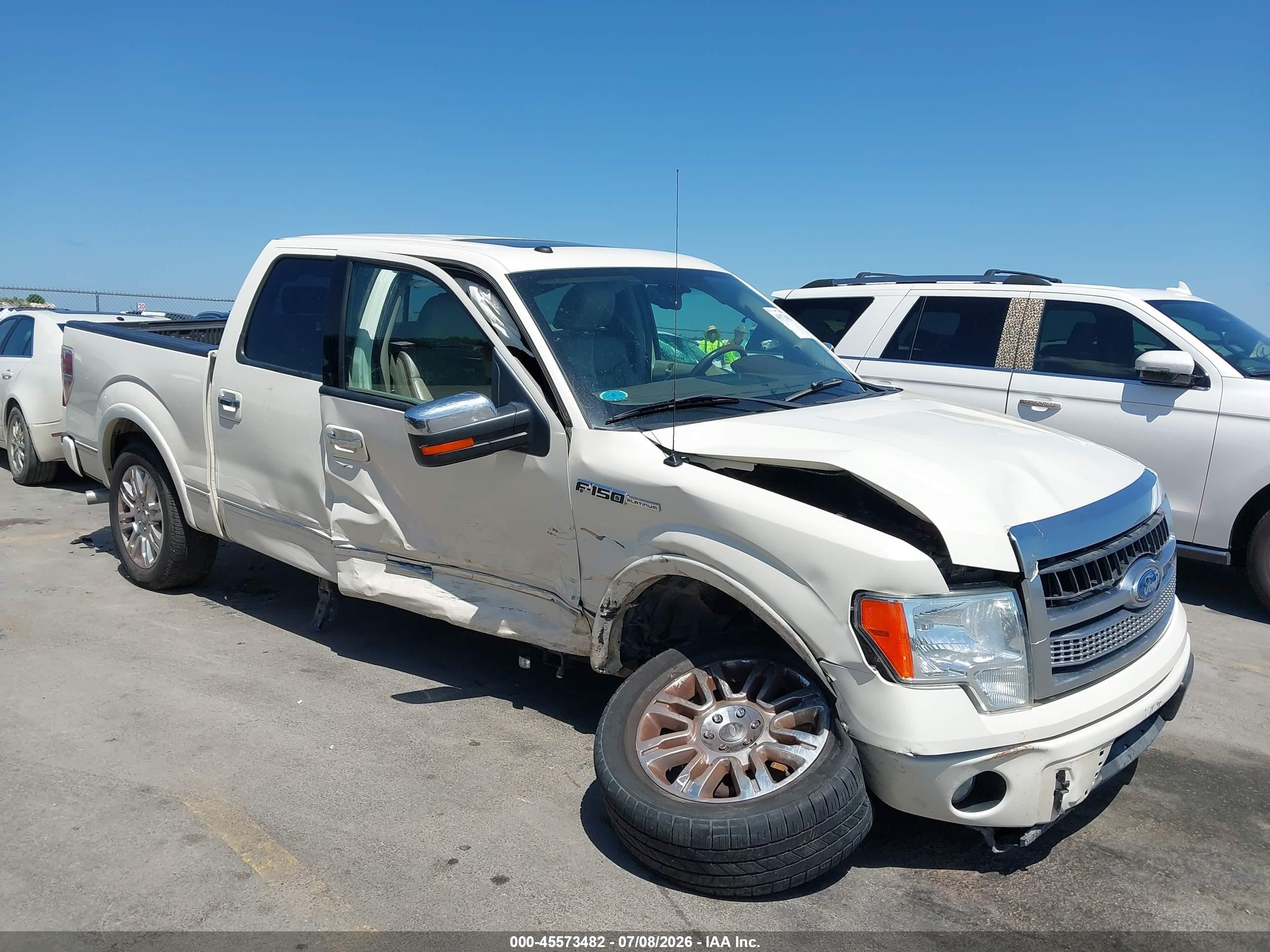 2009 Ford F-150 King Ranch/lariat/platinum/xl/xlt White vin: 1FTPW12V09FA61306