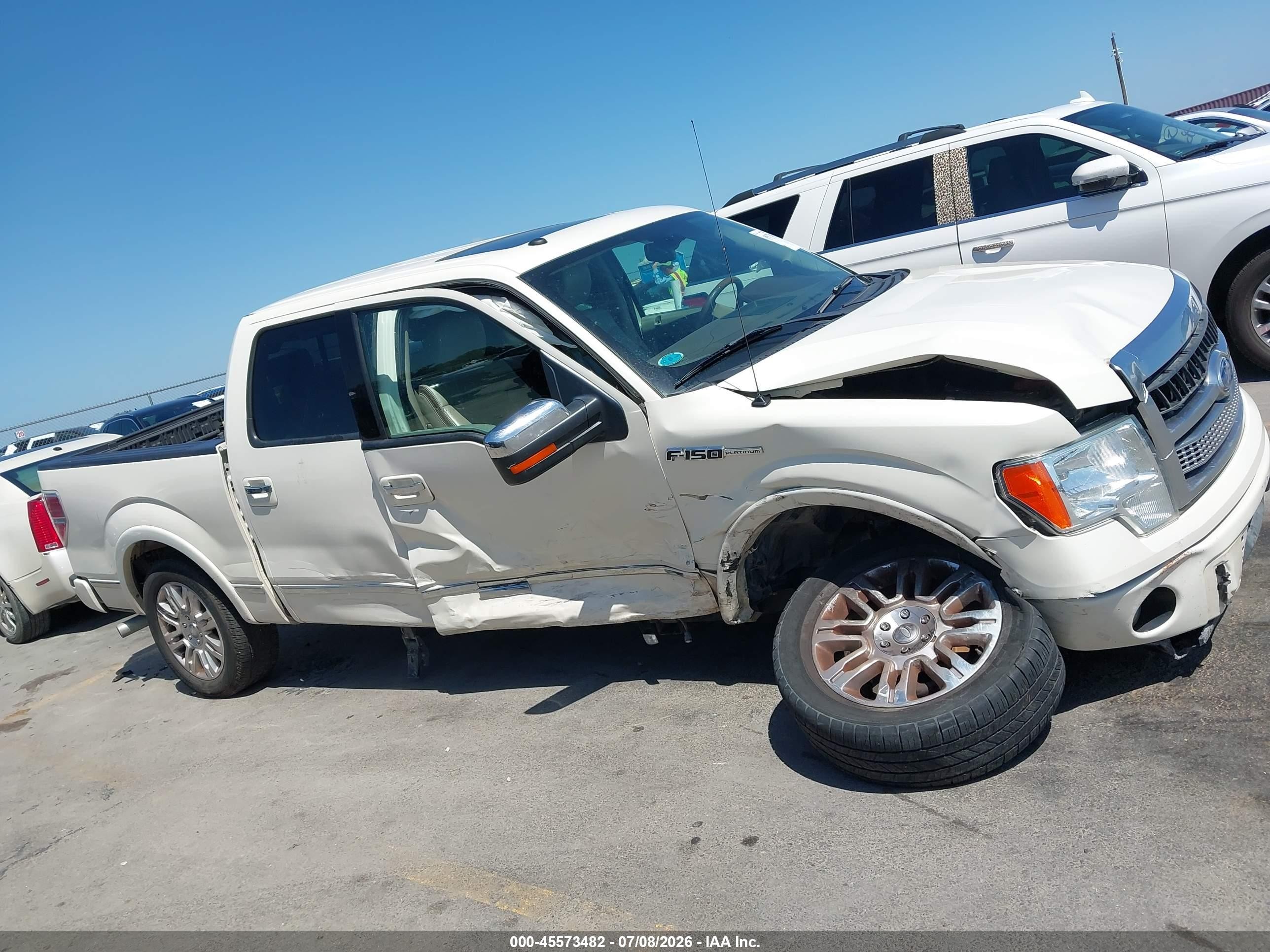 2009 Ford F-150 King Ranch/lariat/platinum/xl/xlt White vin: 1FTPW12V09FA61306