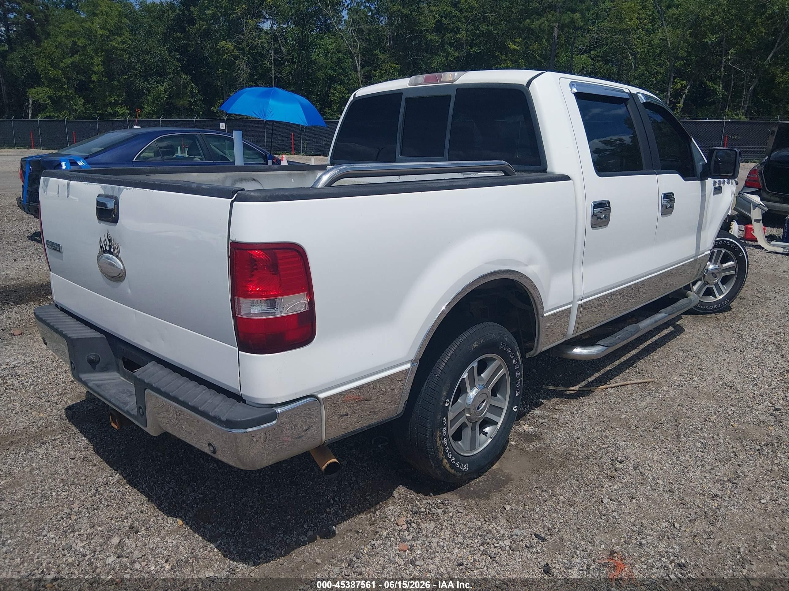 2006 Ford F-150 Lariat/xlt White vin: 1FTPW12V16KC55717