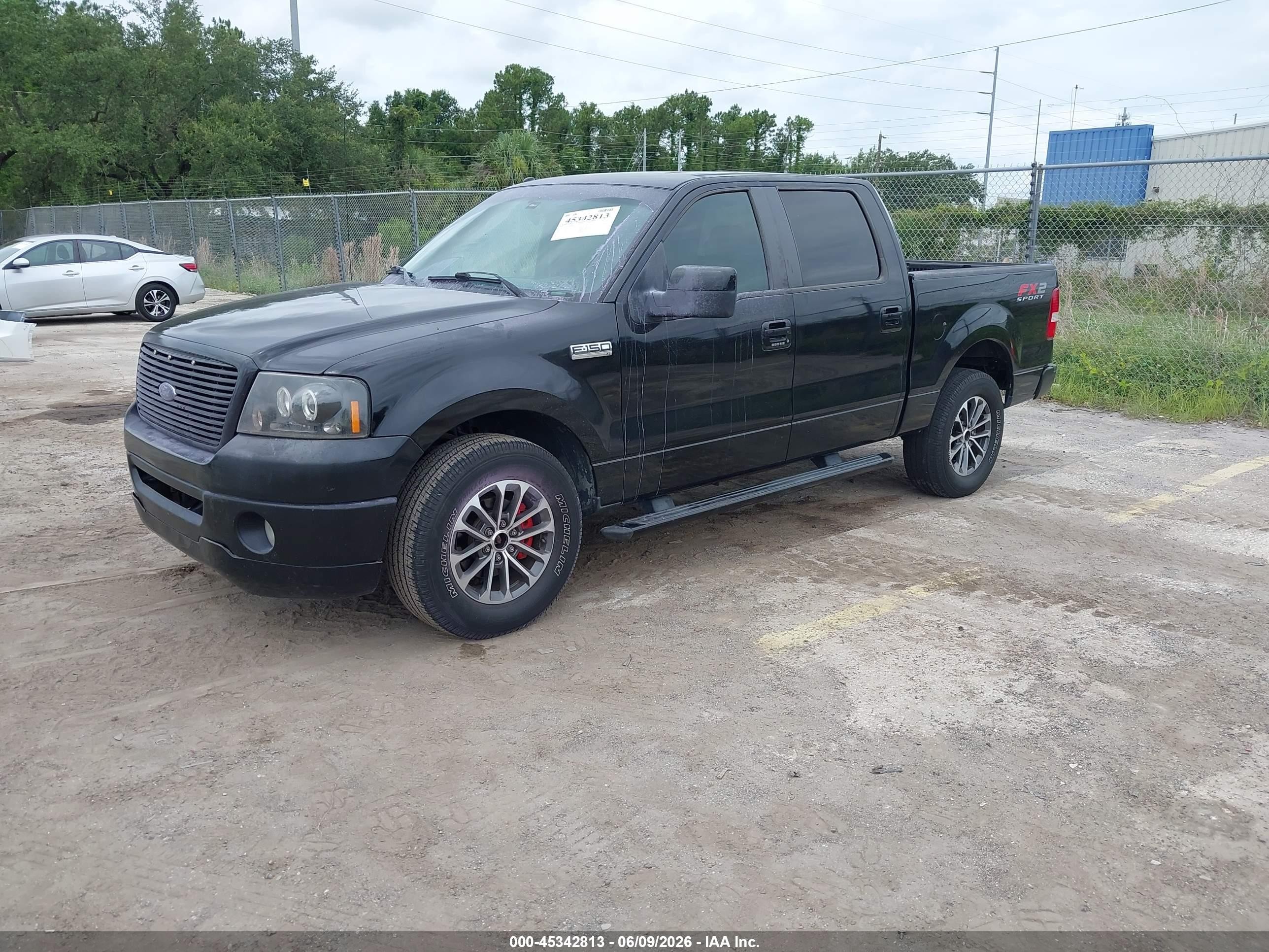 2007 Ford F-150 Lariat/xlt Black vin: 1FTPW12V17KD33947