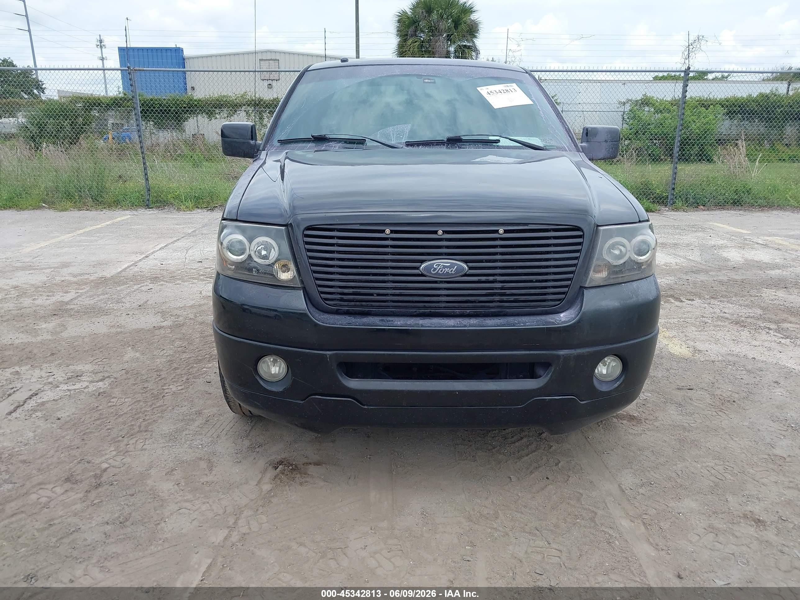 2007 Ford F-150 Lariat/xlt Black vin: 1FTPW12V17KD33947