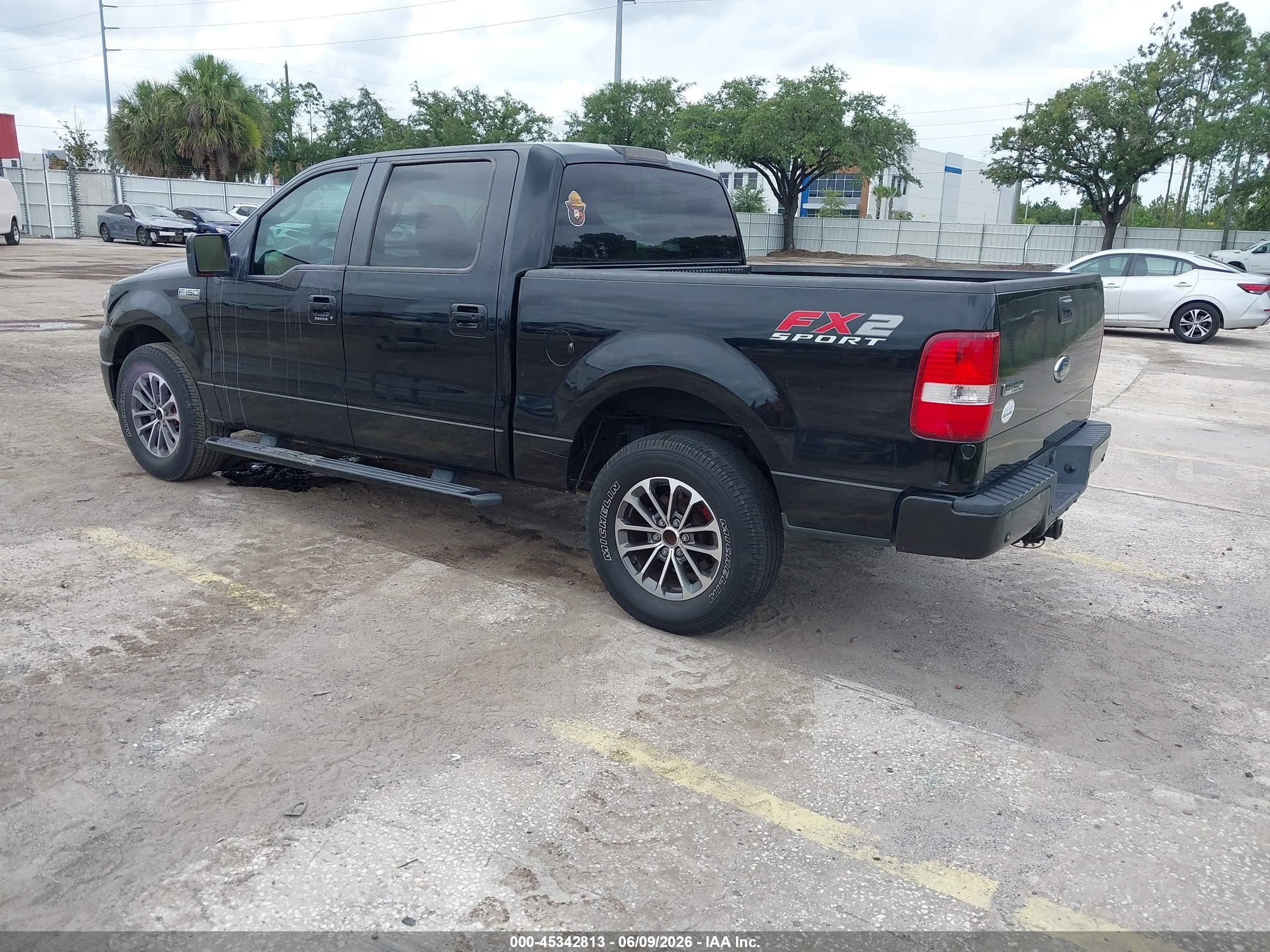 2007 Ford F-150 Lariat/xlt Black vin: 1FTPW12V17KD33947