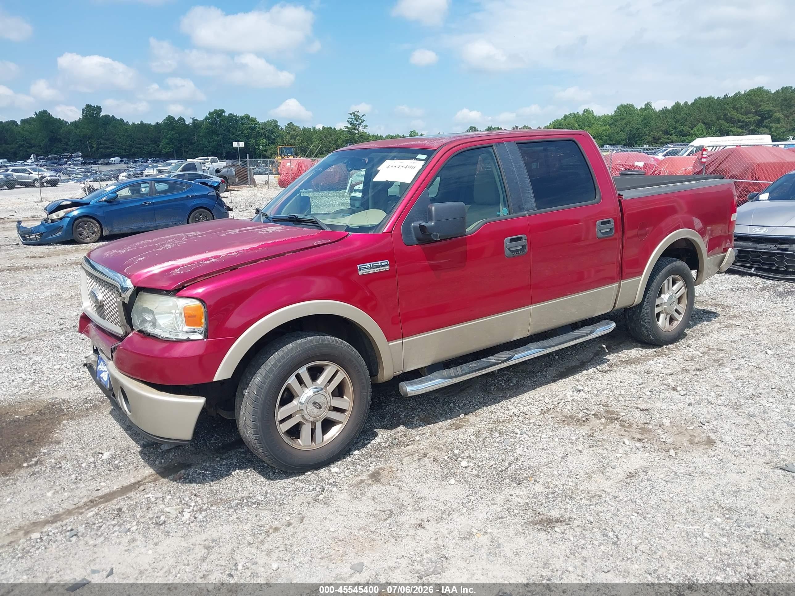 2008 Ford F-150 60th Anniversary/fx2/king Ranch/lariat/xlt Red vin: 1FTPW12V18FA15627