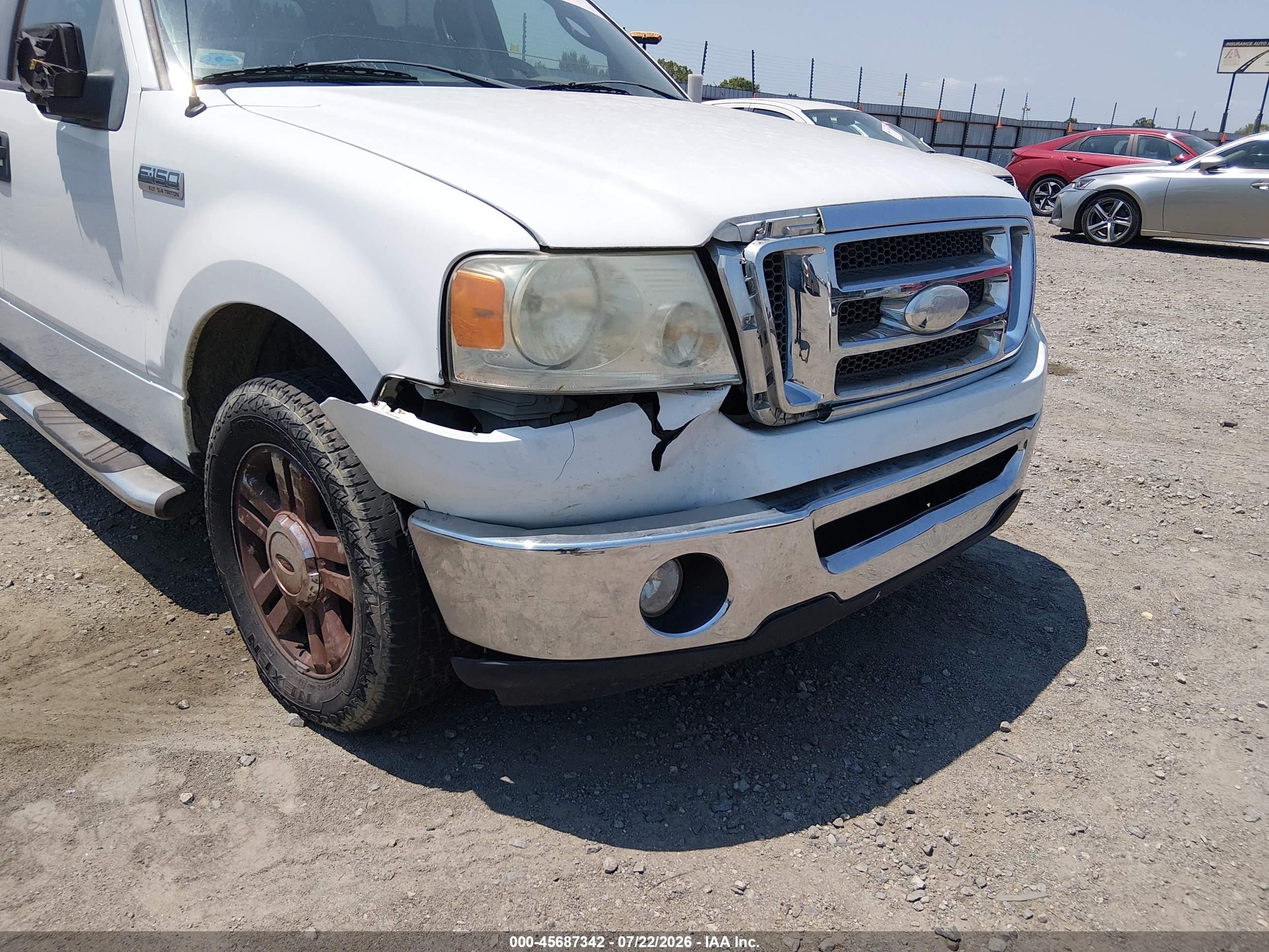 2008 Ford F-150 60th Anniversary/fx2/king Ranch/lariat/xlt White vin: 1FTPW12V18FB47884