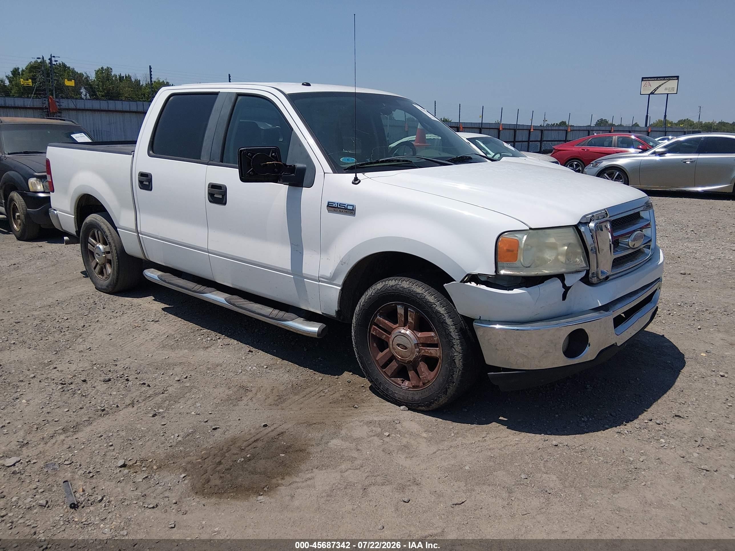 2008 Ford F-150 60th Anniversary/fx2/king Ranch/lariat/xlt White vin: 1FTPW12V18FB47884