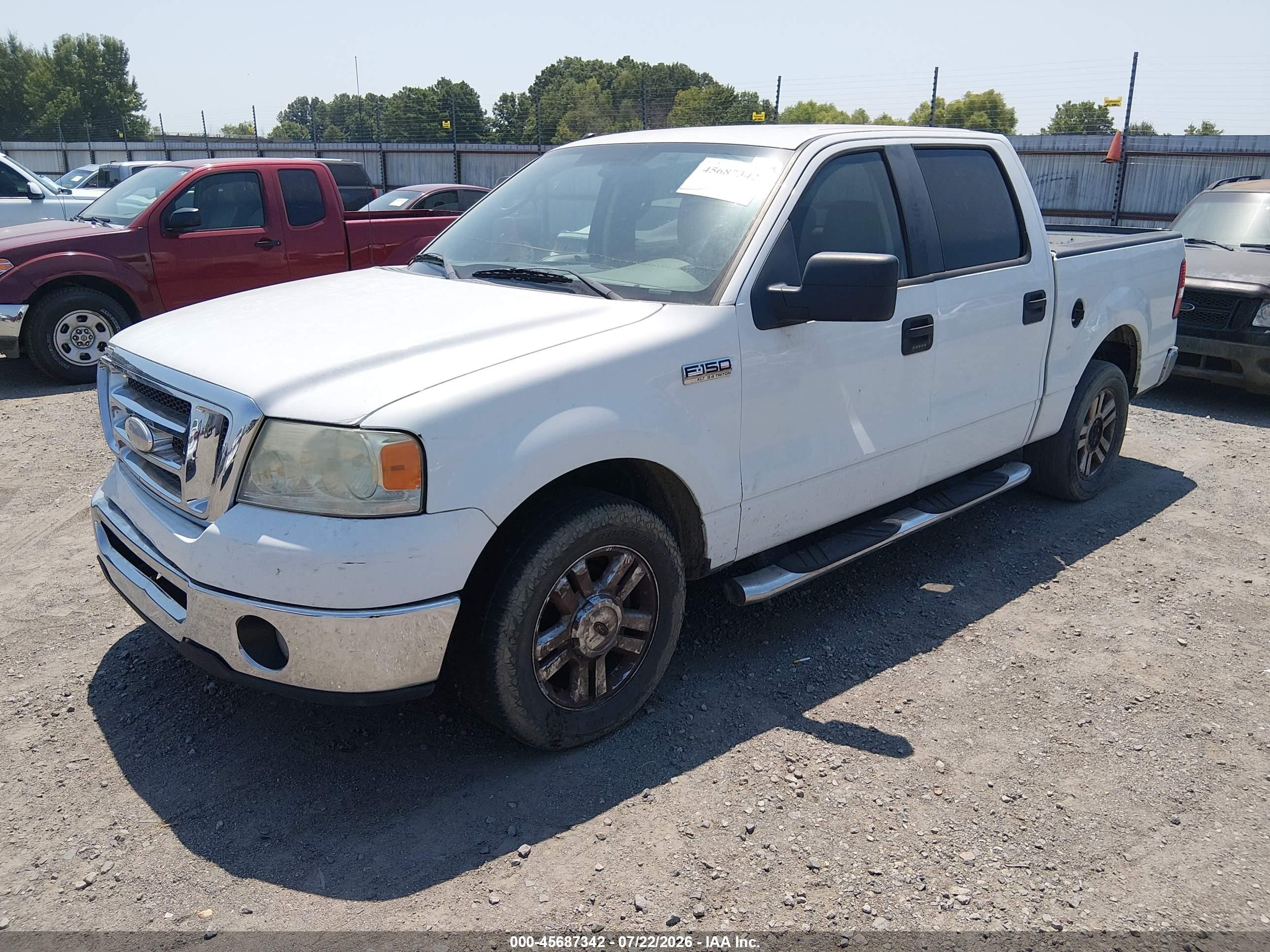 2008 Ford F-150 60th Anniversary/fx2/king Ranch/lariat/xlt White vin: 1FTPW12V18FB47884