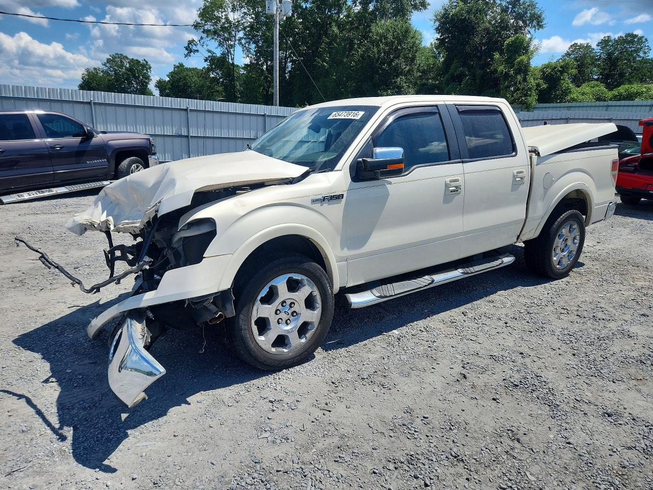 2009 Ford F150 Supercrew White vin: 1FTPW12V19FA78535