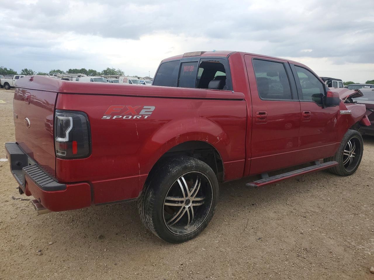 2007 Ford F150 Supercrew Red vin: 1FTPW12V27KB48970