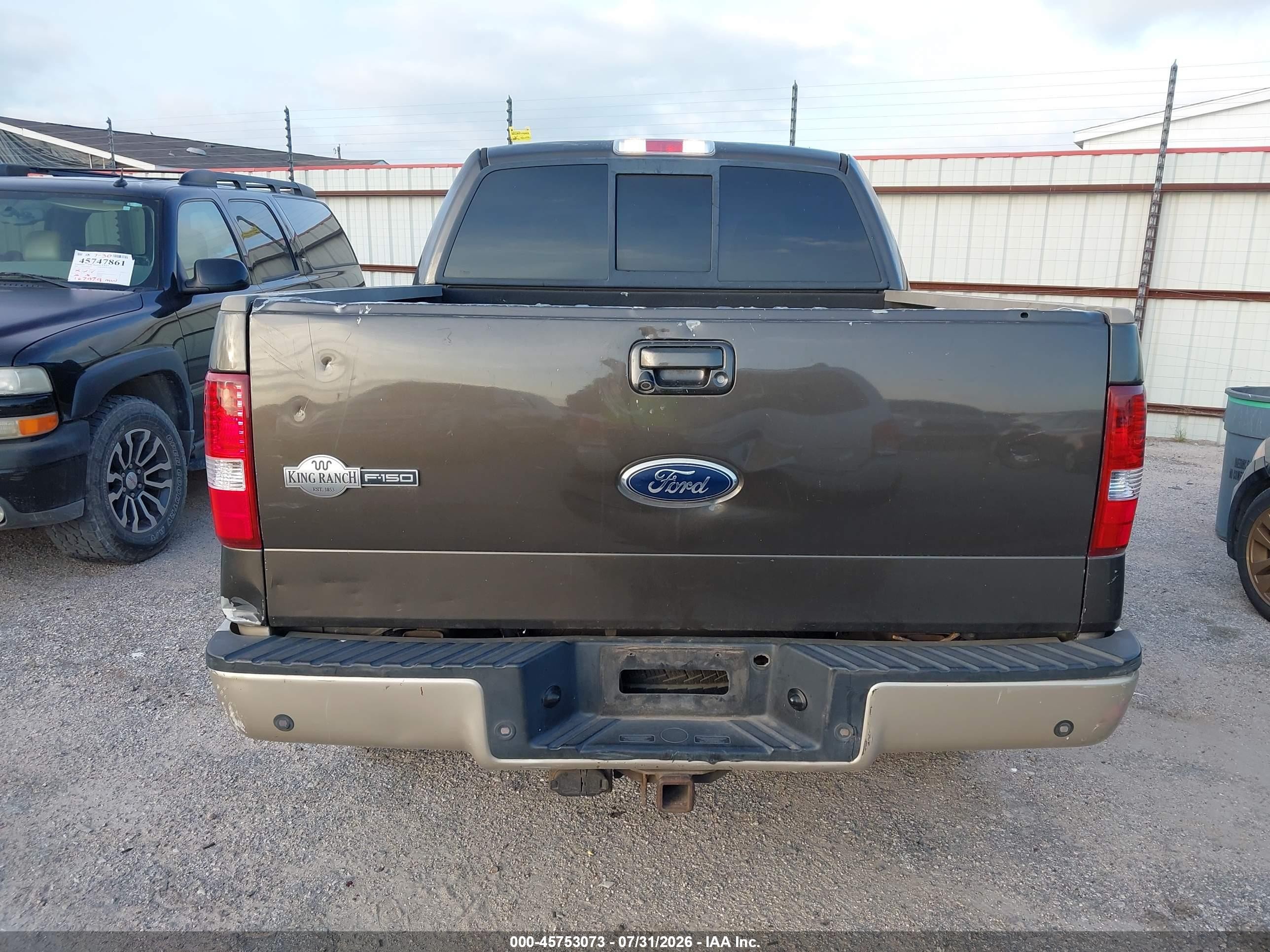 2008 Ford F-150 60th Anniversary/fx2/king Ranch/lariat/xlt Brown vin: 1FTPW12V28KB81338