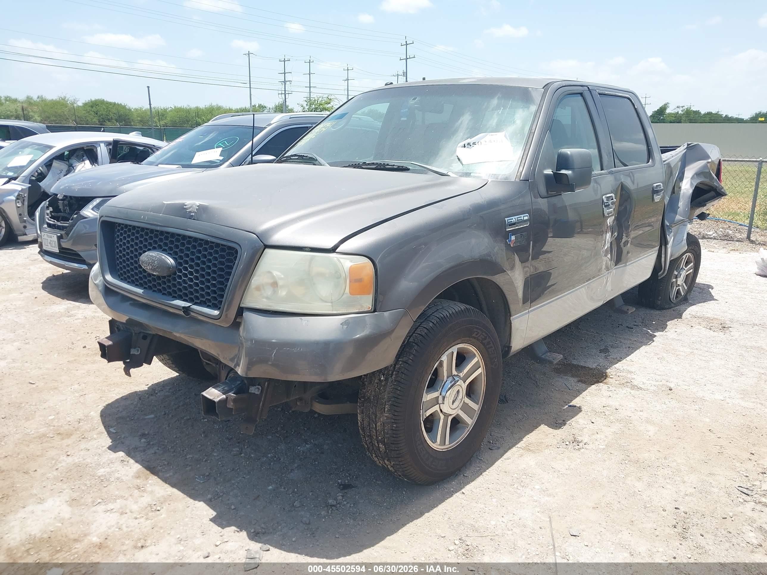 2006 Ford F-150 Lariat/xlt Gray vin: 1FTPW12V36KC45674