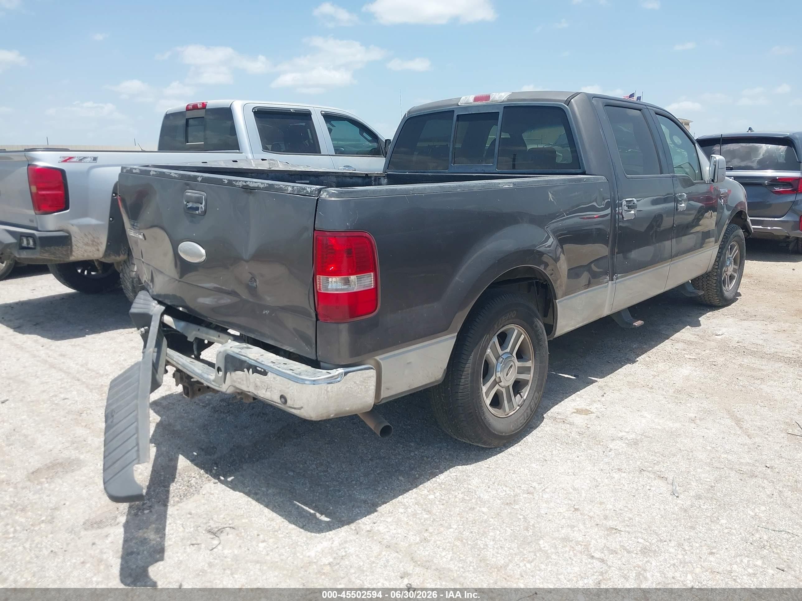 2006 Ford F-150 Lariat/xlt Gray vin: 1FTPW12V36KC45674