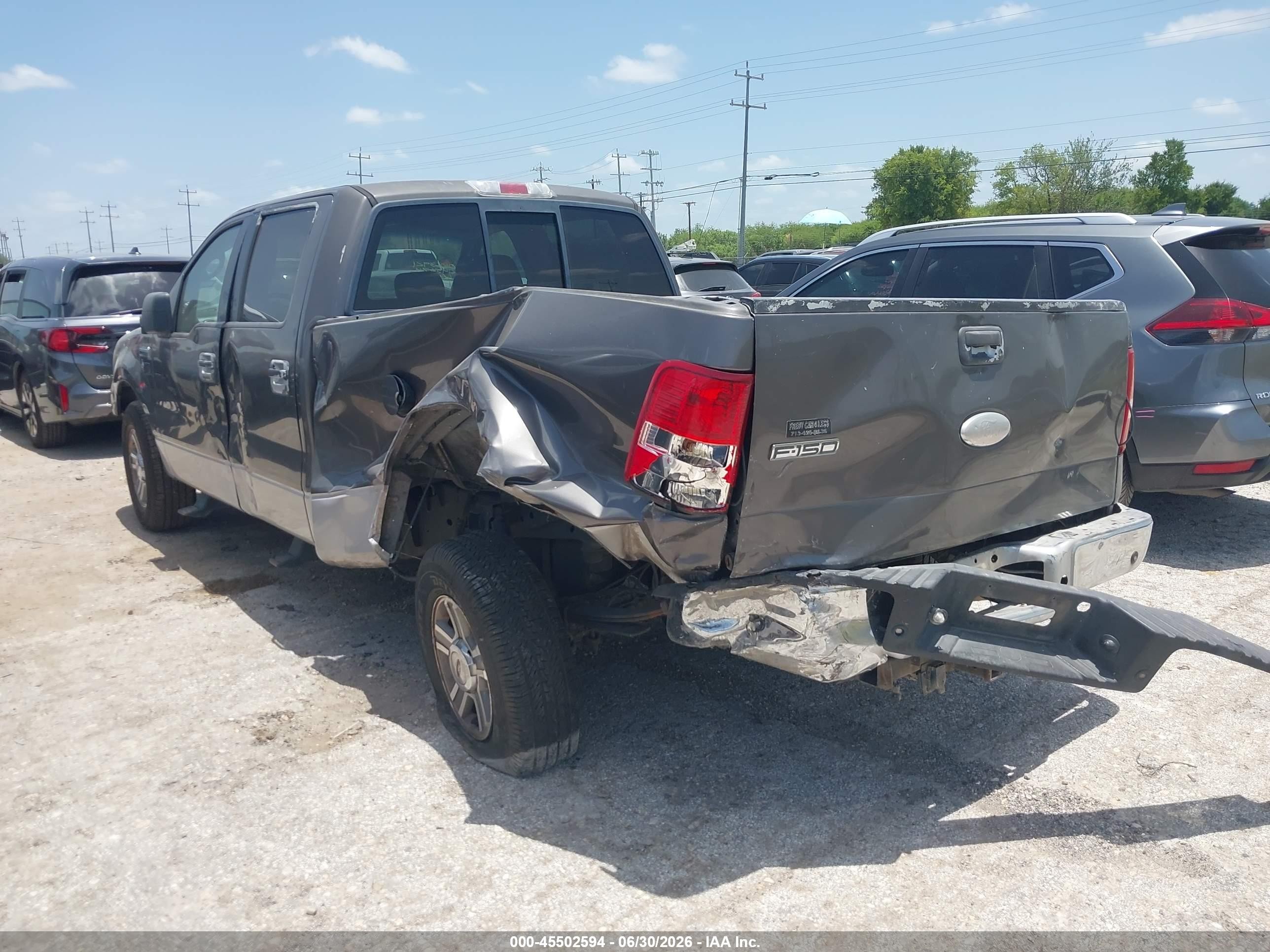 2006 Ford F-150 Lariat/xlt Gray vin: 1FTPW12V36KC45674