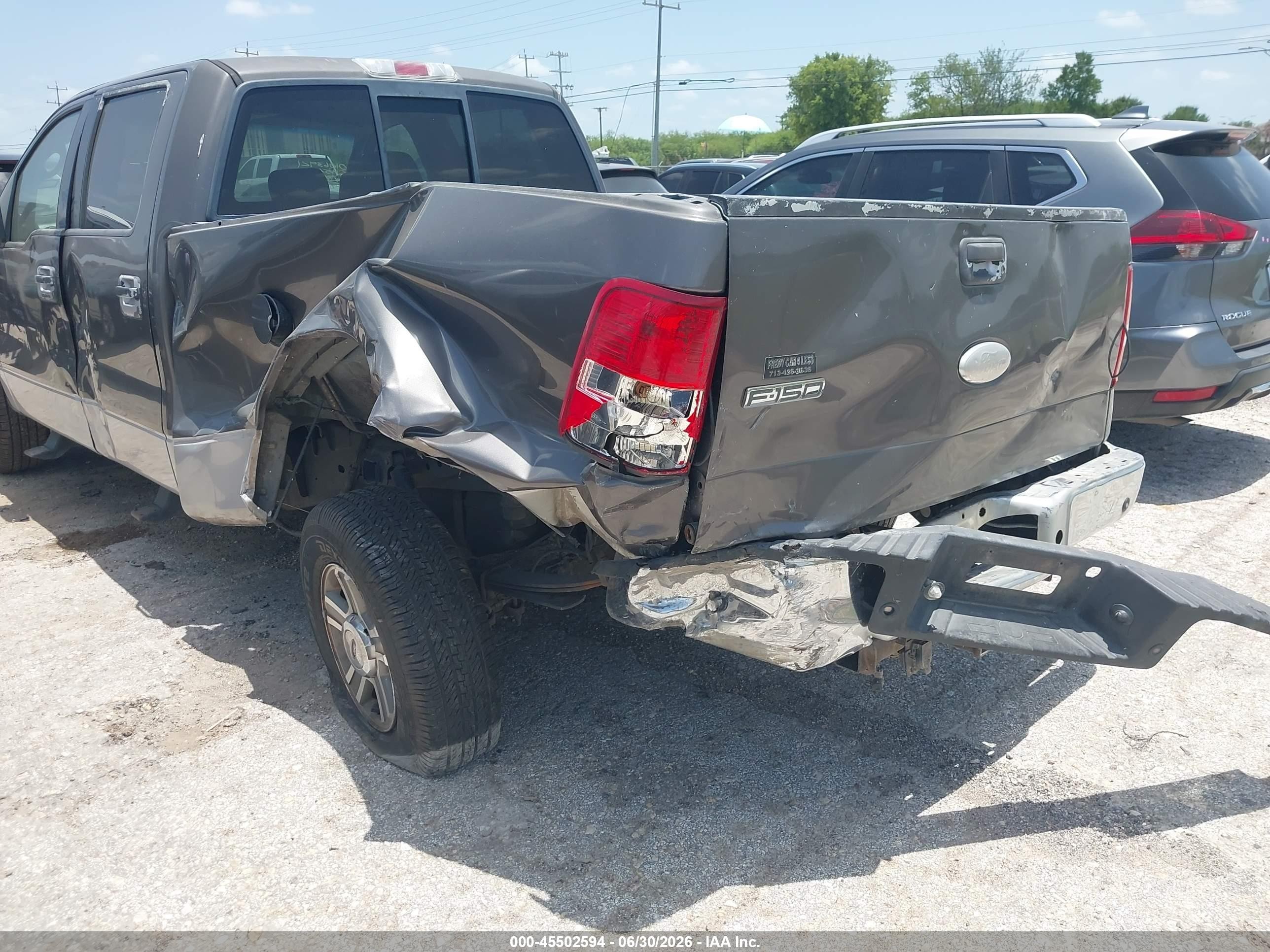 2006 Ford F-150 Lariat/xlt Gray vin: 1FTPW12V36KC45674