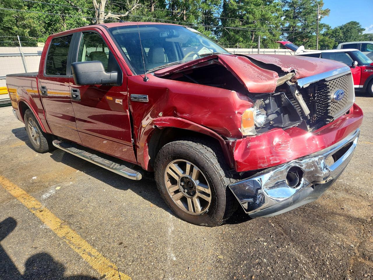 2007 Ford F150 Supercrew Red vin: 1FTPW12V37FA03297