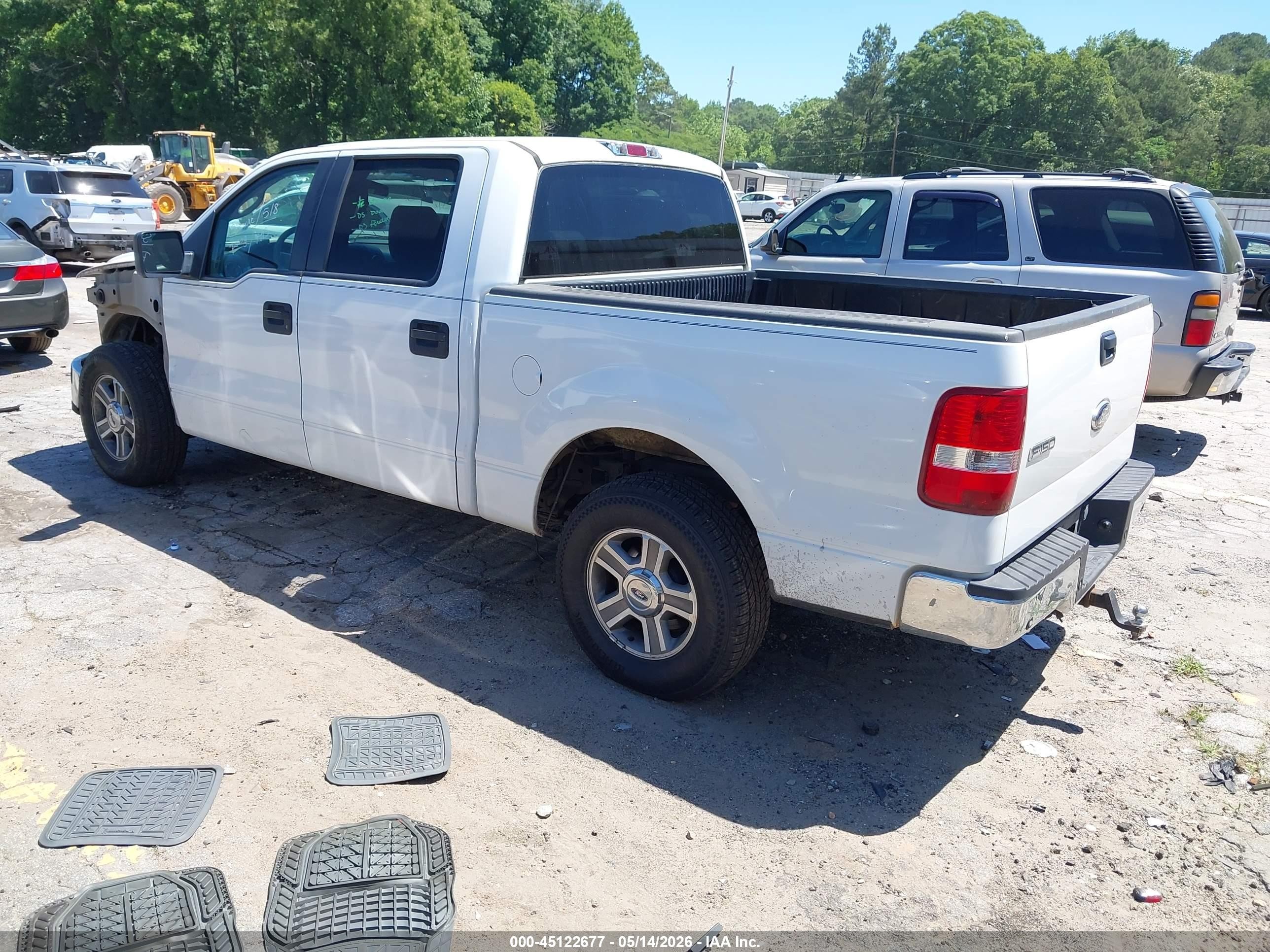 2007 Ford F-150 Lariat/xlt White vin: 1FTPW12V37FA29494