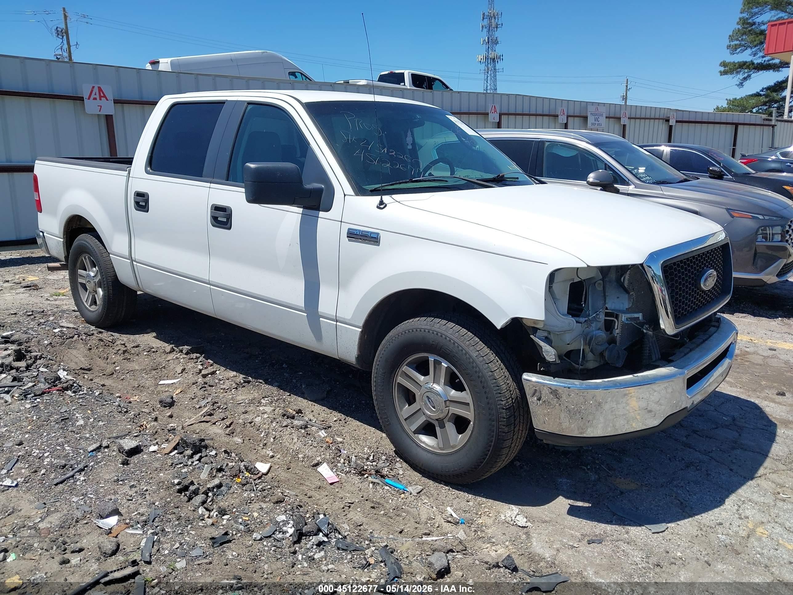 2007 Ford F-150 Lariat/xlt White vin: 1FTPW12V37FA29494