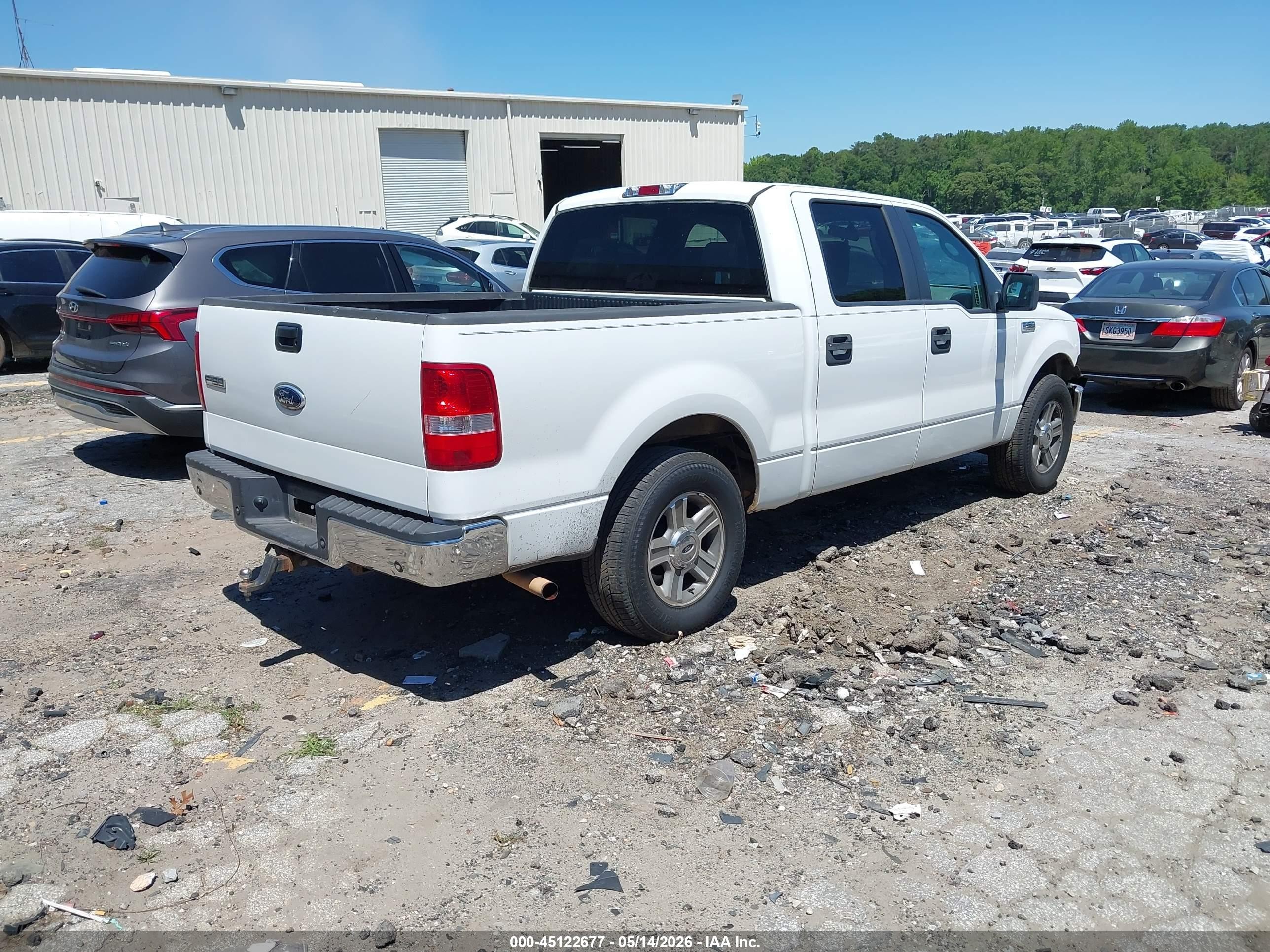 2007 Ford F-150 Lariat/xlt White vin: 1FTPW12V37FA29494