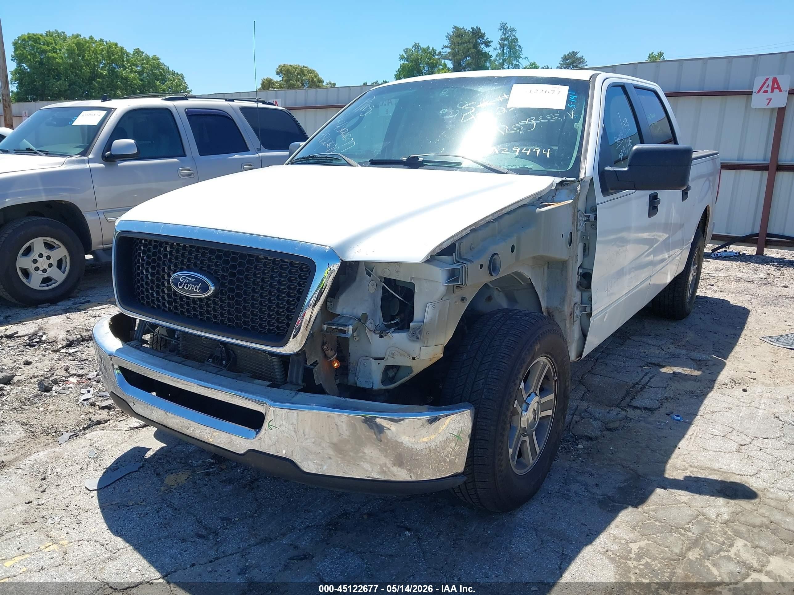 2007 Ford F-150 Lariat/xlt White vin: 1FTPW12V37FA29494