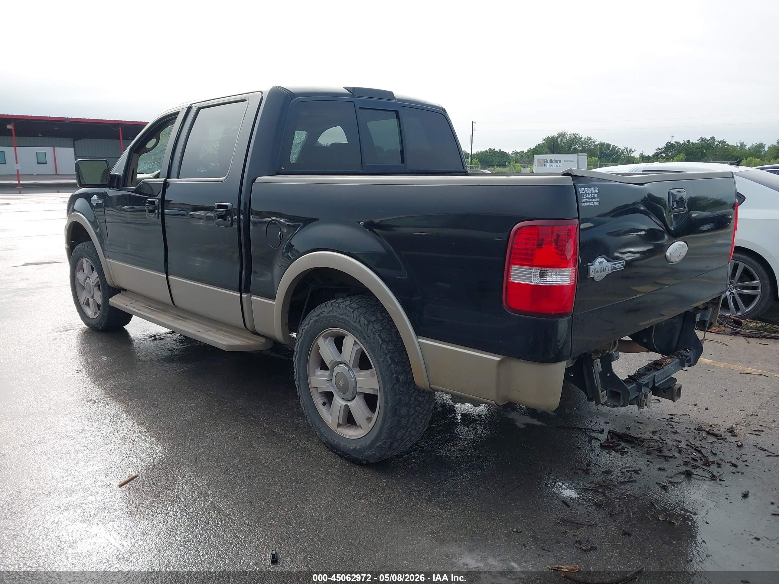 2007 Ford F-150 Lariat/xlt Black vin: 1FTPW12V37KD31195