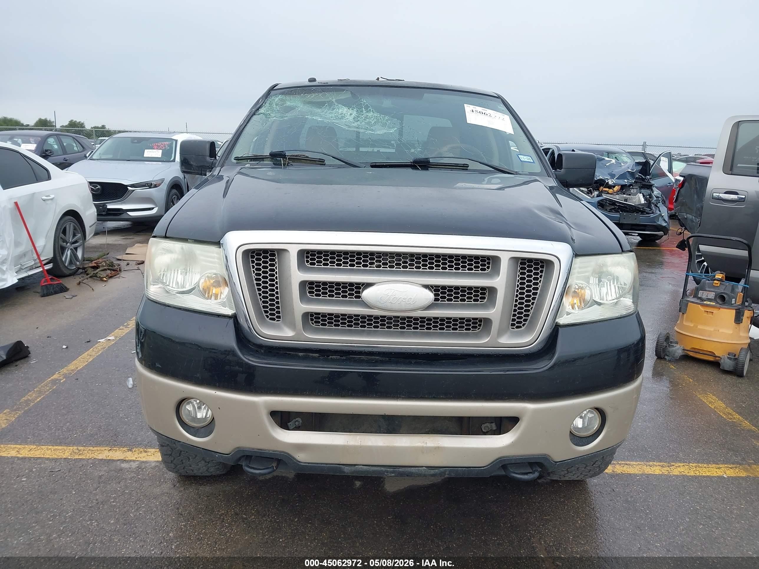 2007 Ford F-150 Lariat/xlt Black vin: 1FTPW12V37KD31195