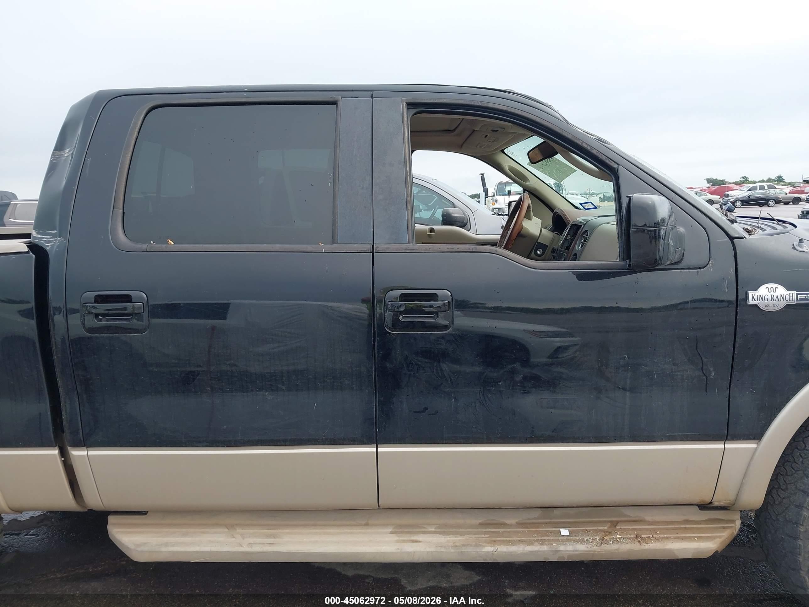 2007 Ford F-150 Lariat/xlt Black vin: 1FTPW12V37KD31195