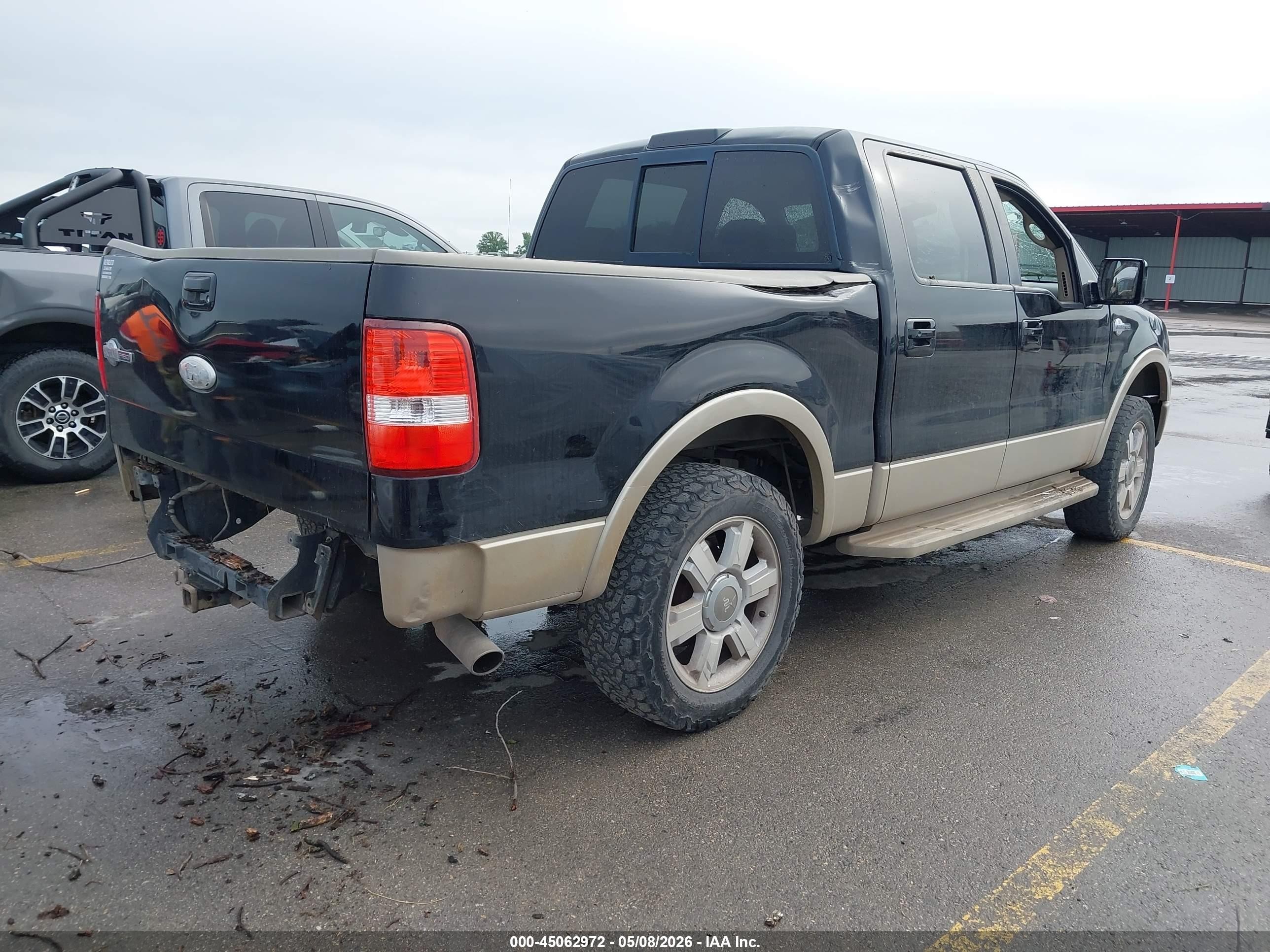 2007 Ford F-150 Lariat/xlt Black vin: 1FTPW12V37KD31195