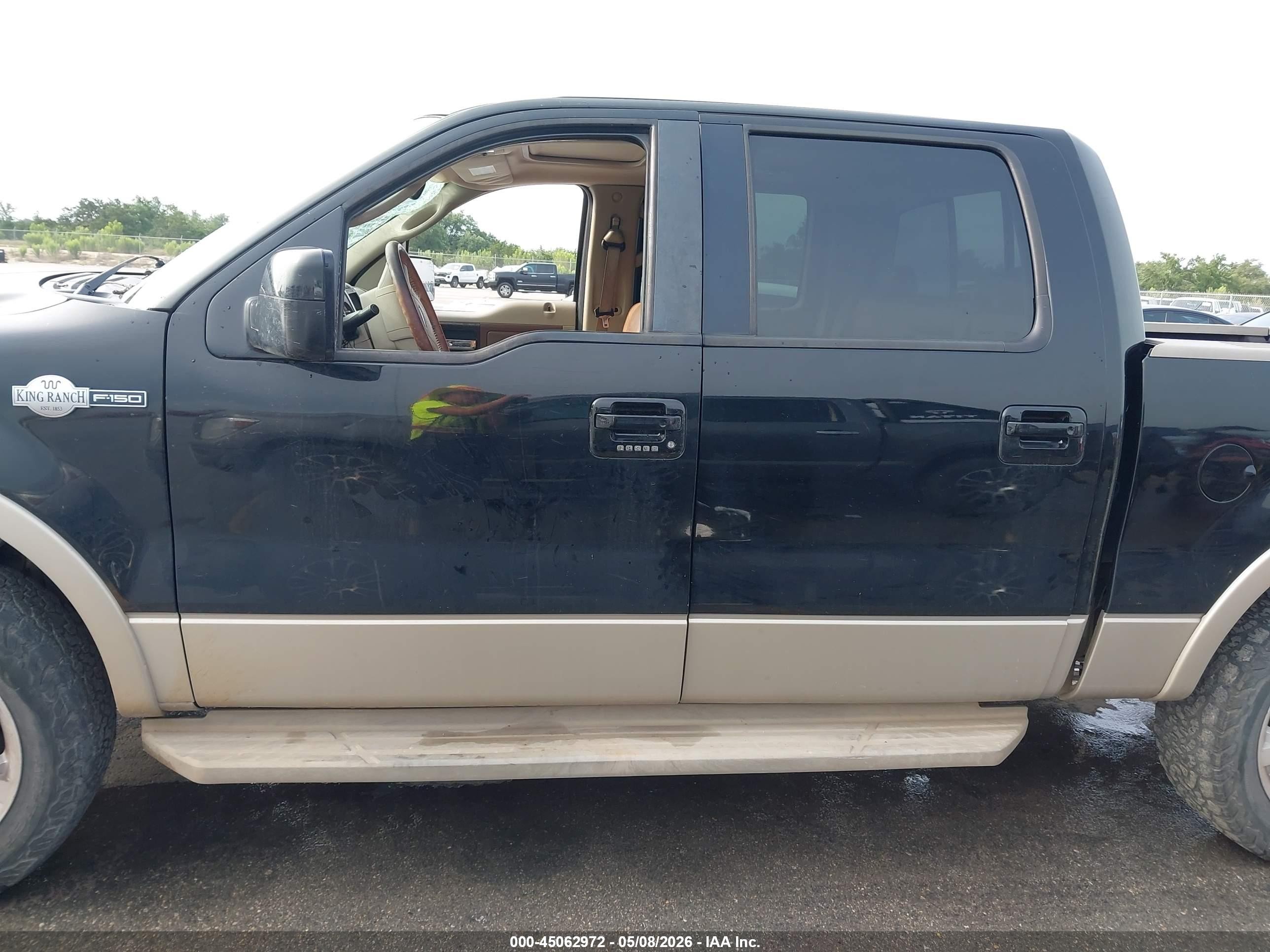 2007 Ford F-150 Lariat/xlt Black vin: 1FTPW12V37KD31195