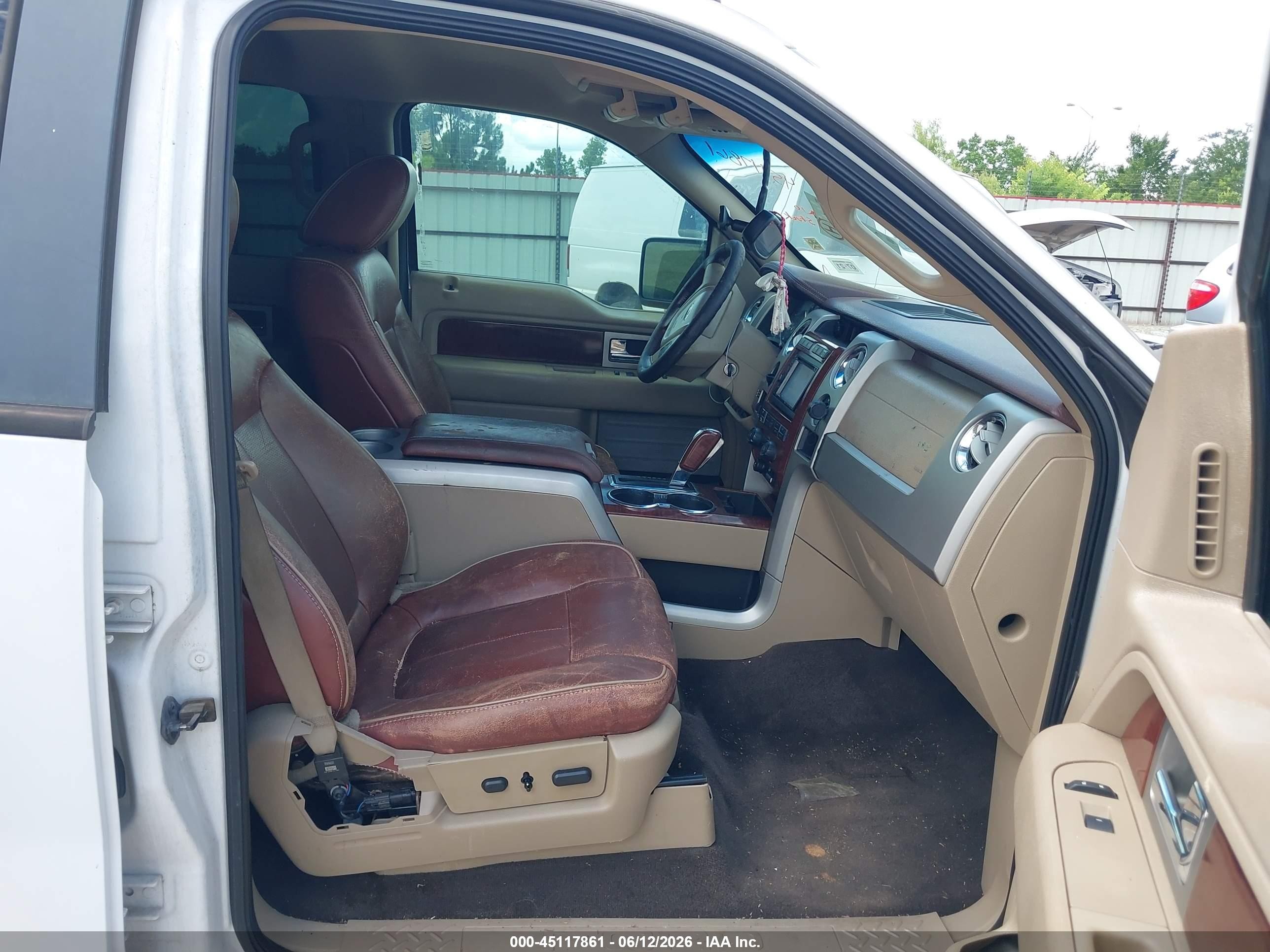 2009 Ford F-150 King Ranch White vin: 1FTPW12V39KC32380