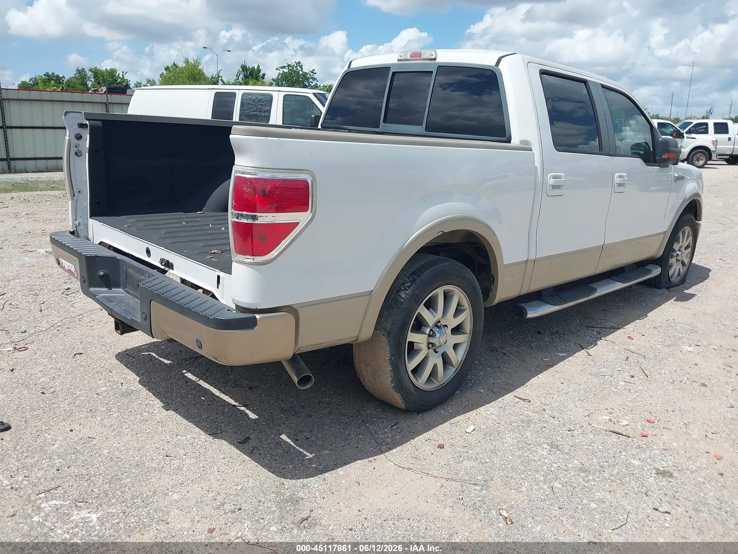 2009 Ford F-150 King Ranch White vin: 1FTPW12V39KC32380