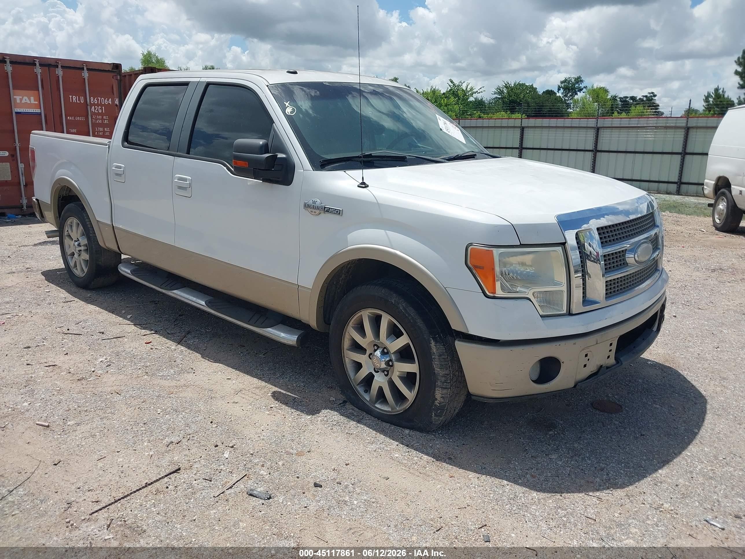 2009 Ford F-150 King Ranch White vin: 1FTPW12V39KC32380