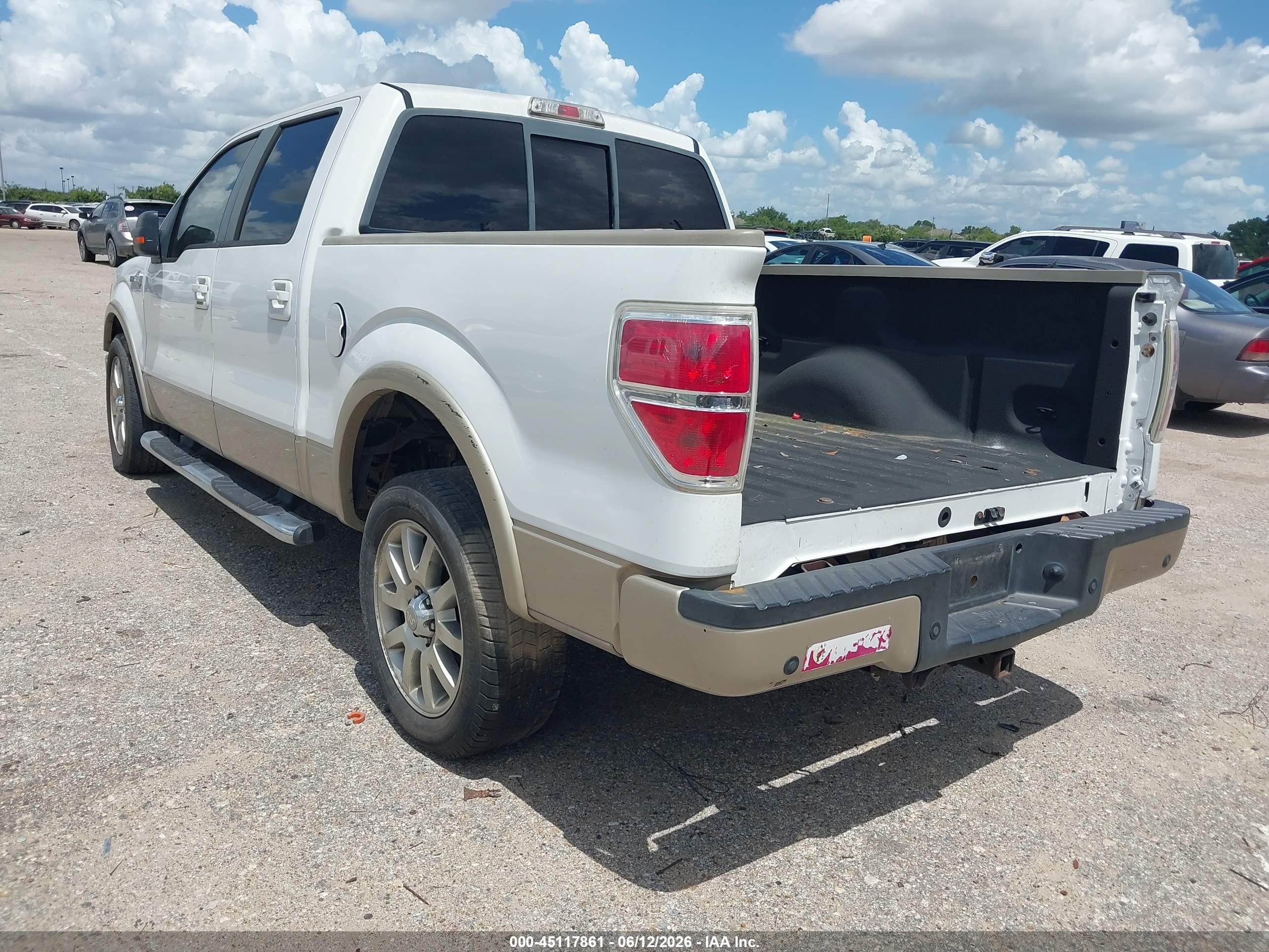 2009 Ford F-150 King Ranch White vin: 1FTPW12V39KC32380