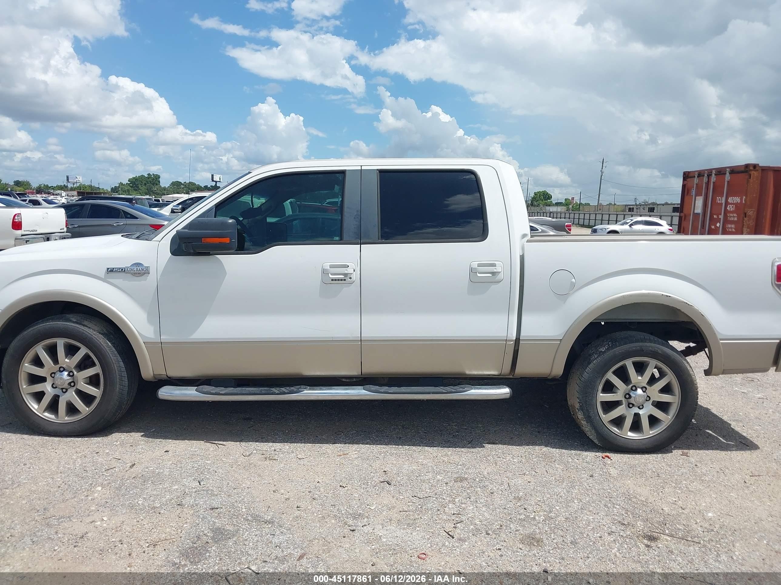 2009 Ford F-150 King Ranch White vin: 1FTPW12V39KC32380