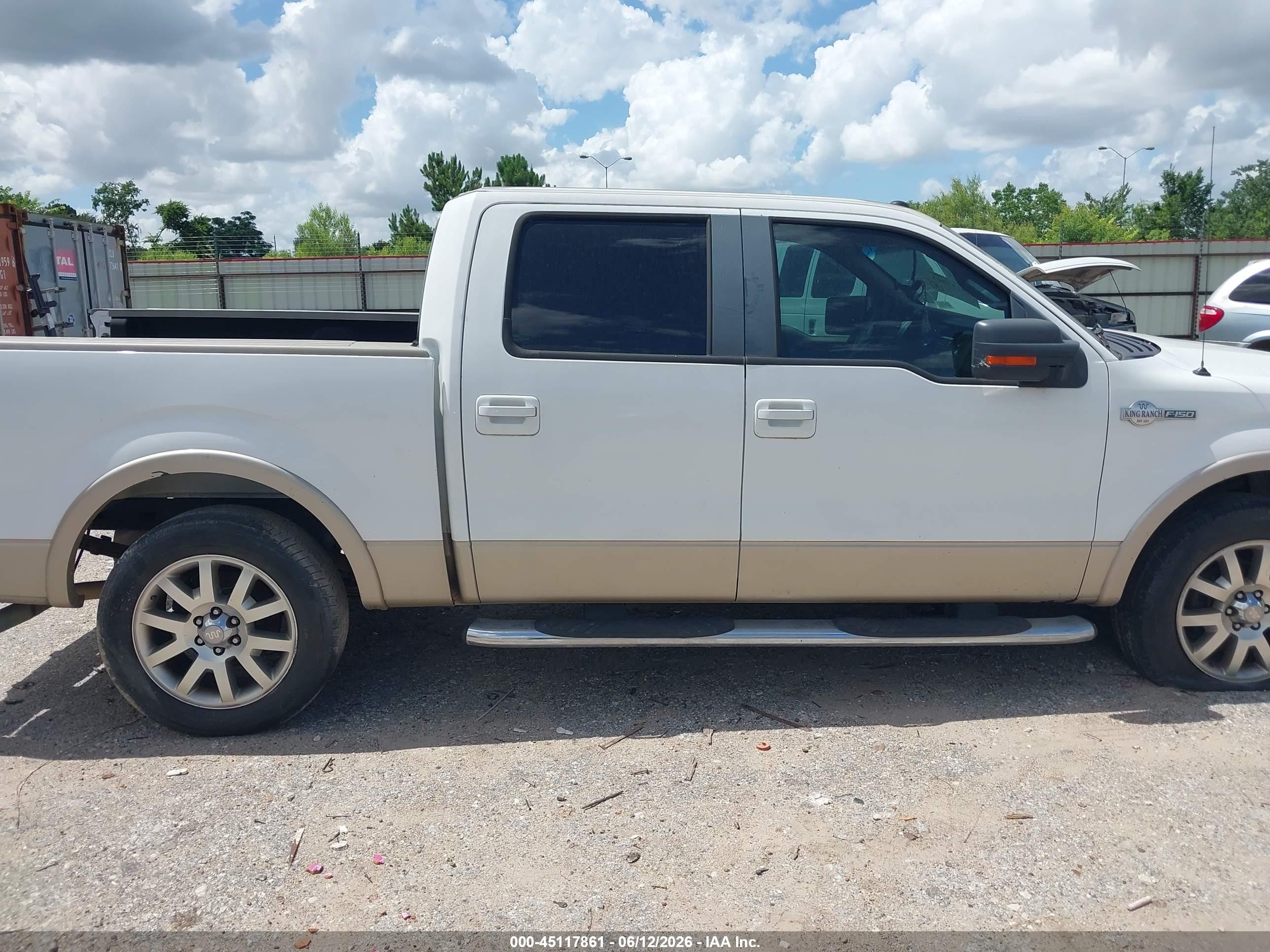 2009 Ford F-150 King Ranch White vin: 1FTPW12V39KC32380