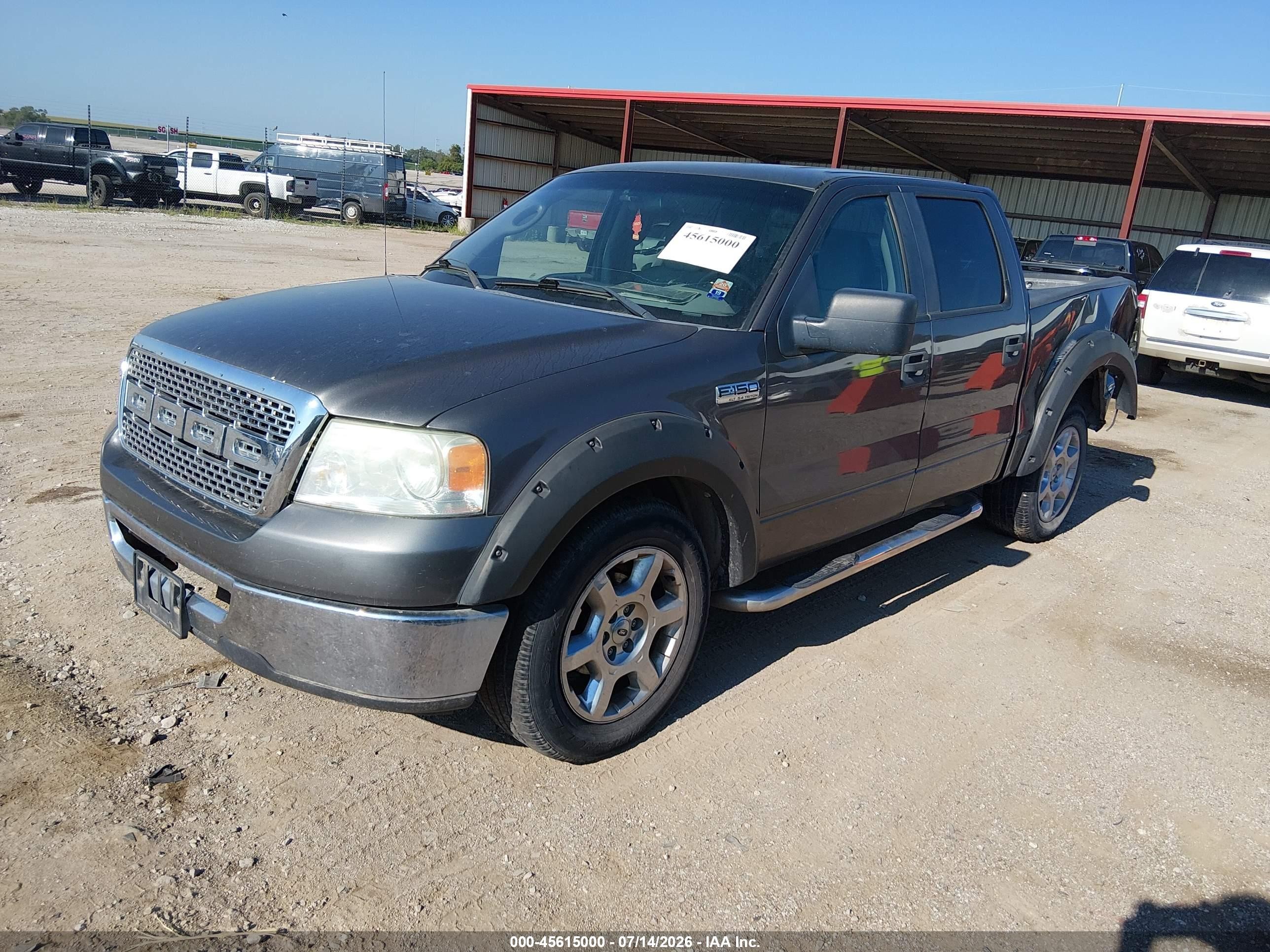 2007 Ford F-150 Lariat/xlt Gray vin: 1FTPW12V47KA88996