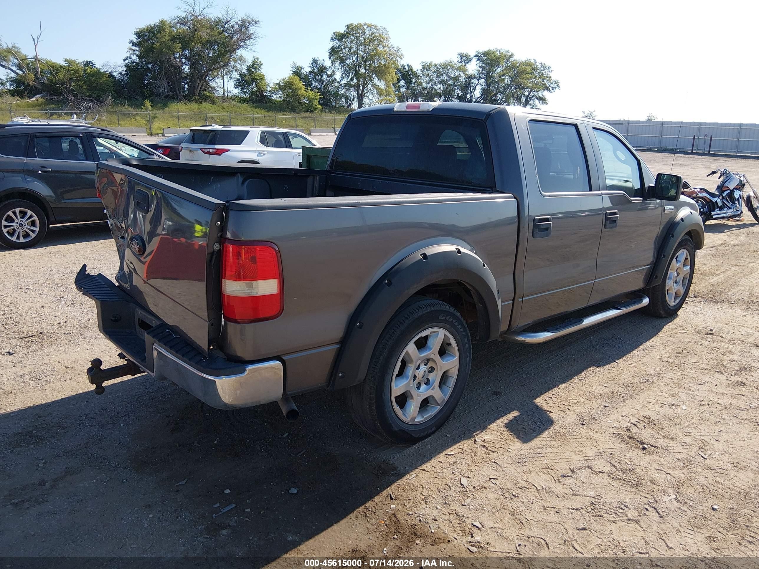 2007 Ford F-150 Lariat/xlt Gray vin: 1FTPW12V47KA88996