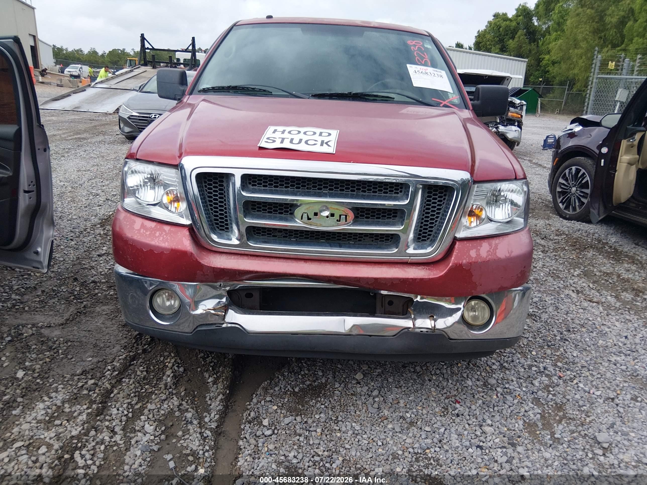 2007 Ford F-150 Lariat/xlt Red vin: 1FTPW12V47KD44506
