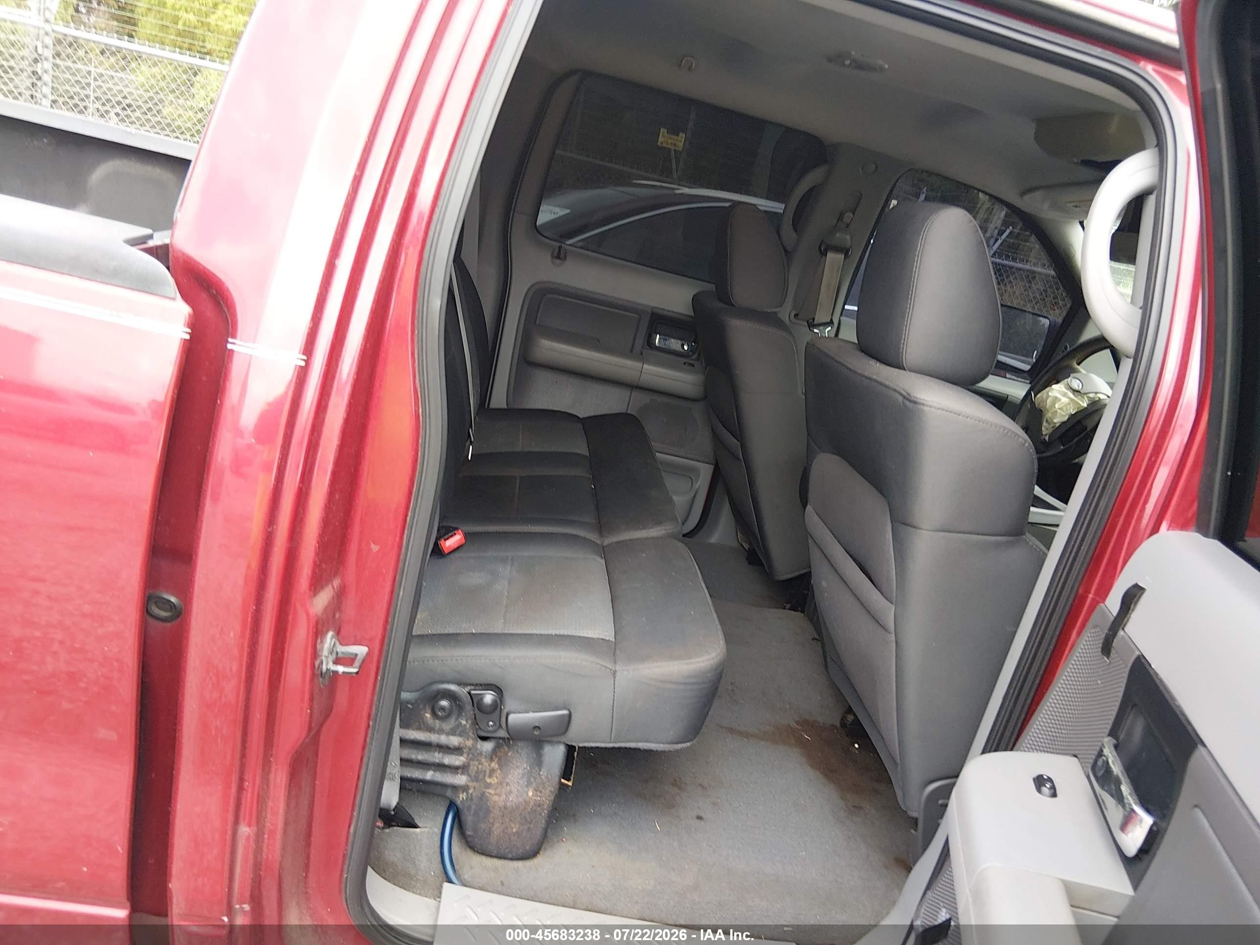 2007 Ford F-150 Lariat/xlt Red vin: 1FTPW12V47KD44506
