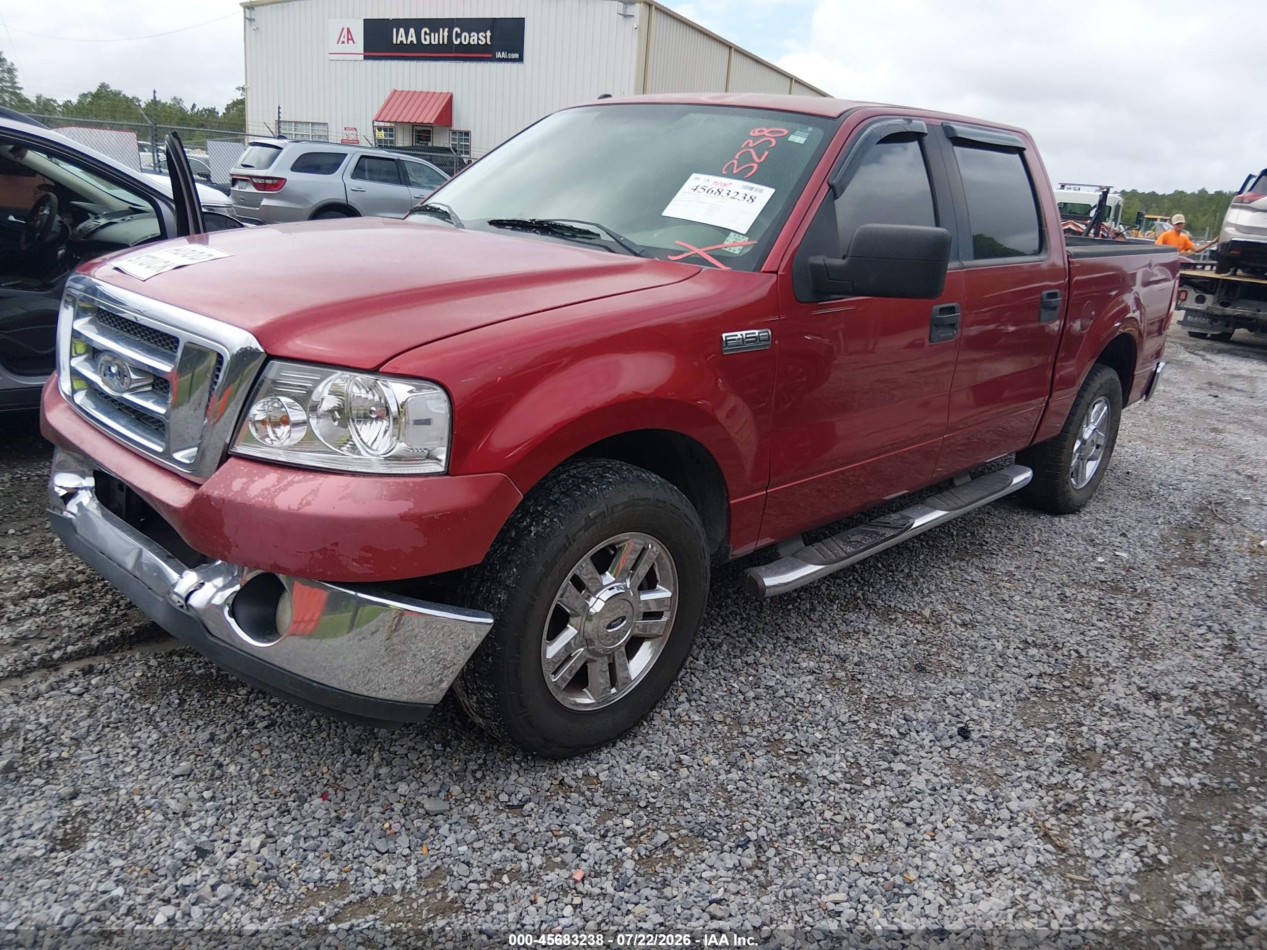 2007 Ford F-150 Lariat/xlt Red vin: 1FTPW12V47KD44506