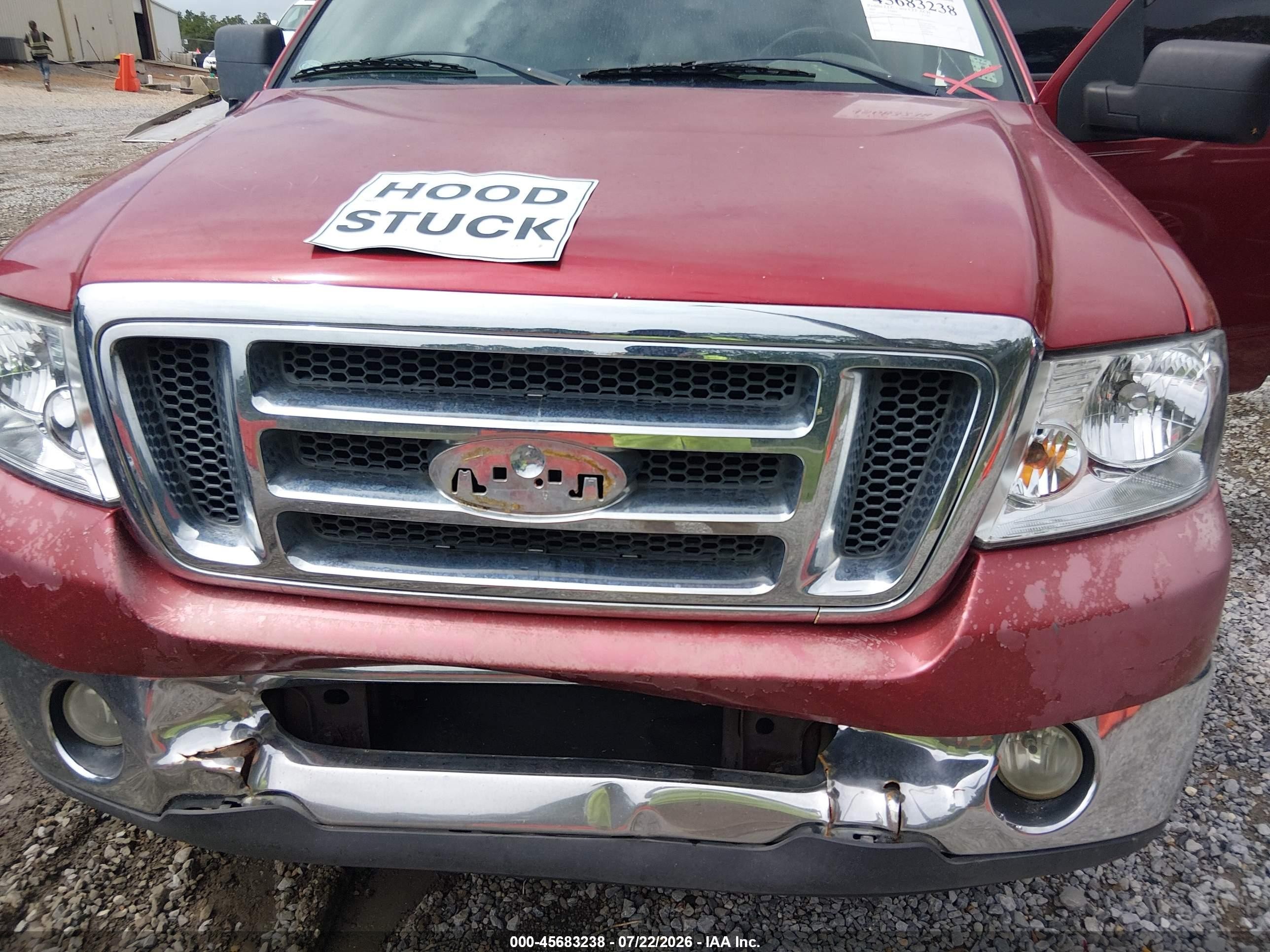 2007 Ford F-150 Lariat/xlt Red vin: 1FTPW12V47KD44506