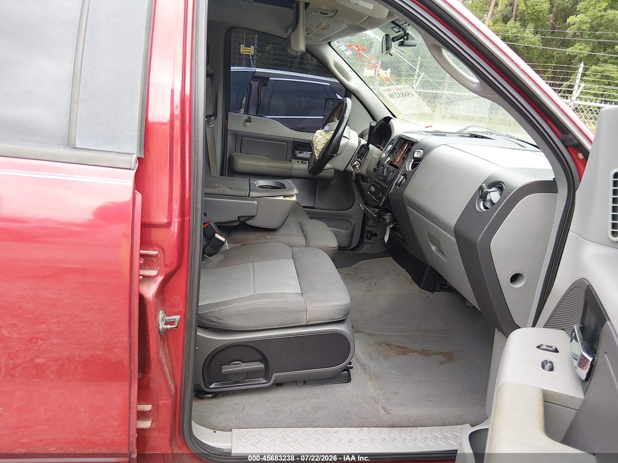 2007 Ford F-150 Lariat/xlt Red vin: 1FTPW12V47KD44506
