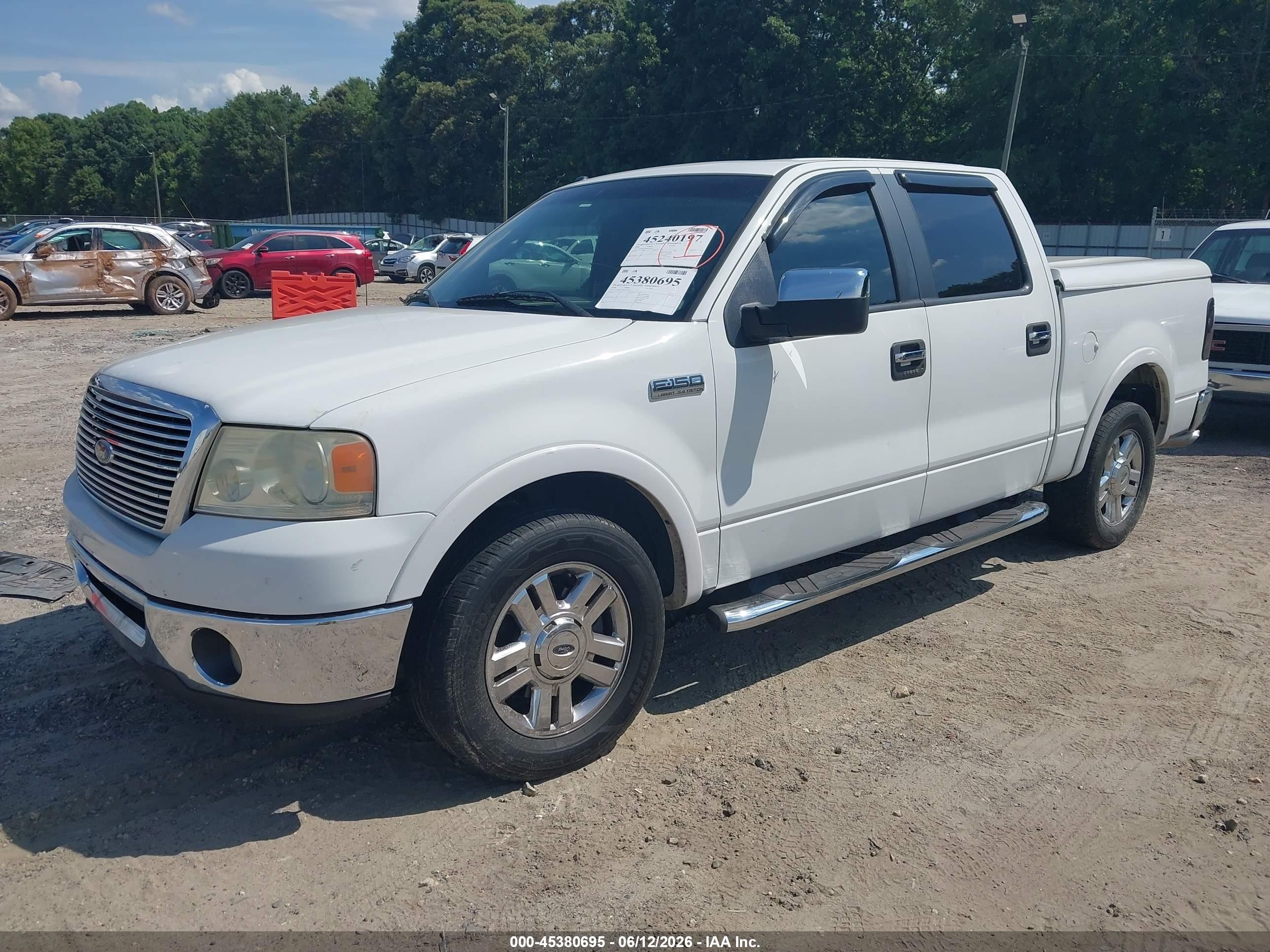 2008 Ford F-150 60th Anniversary/fx2/king Ranch/lariat/xlt Белый vin: 1FTPW12V48FA36777