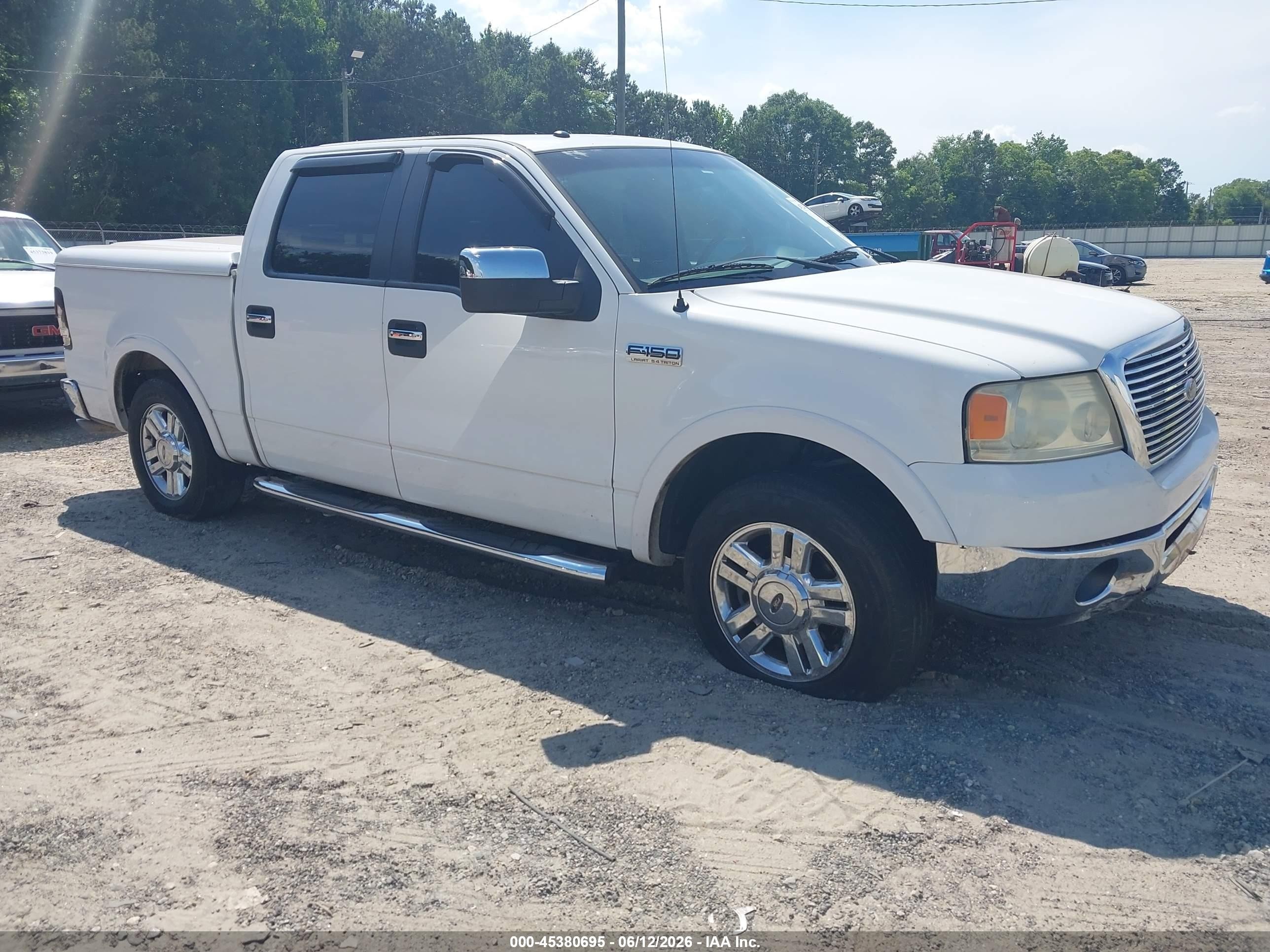 2008 Ford F-150 60th Anniversary/fx2/king Ranch/lariat/xlt White vin: 1FTPW12V48FA36777