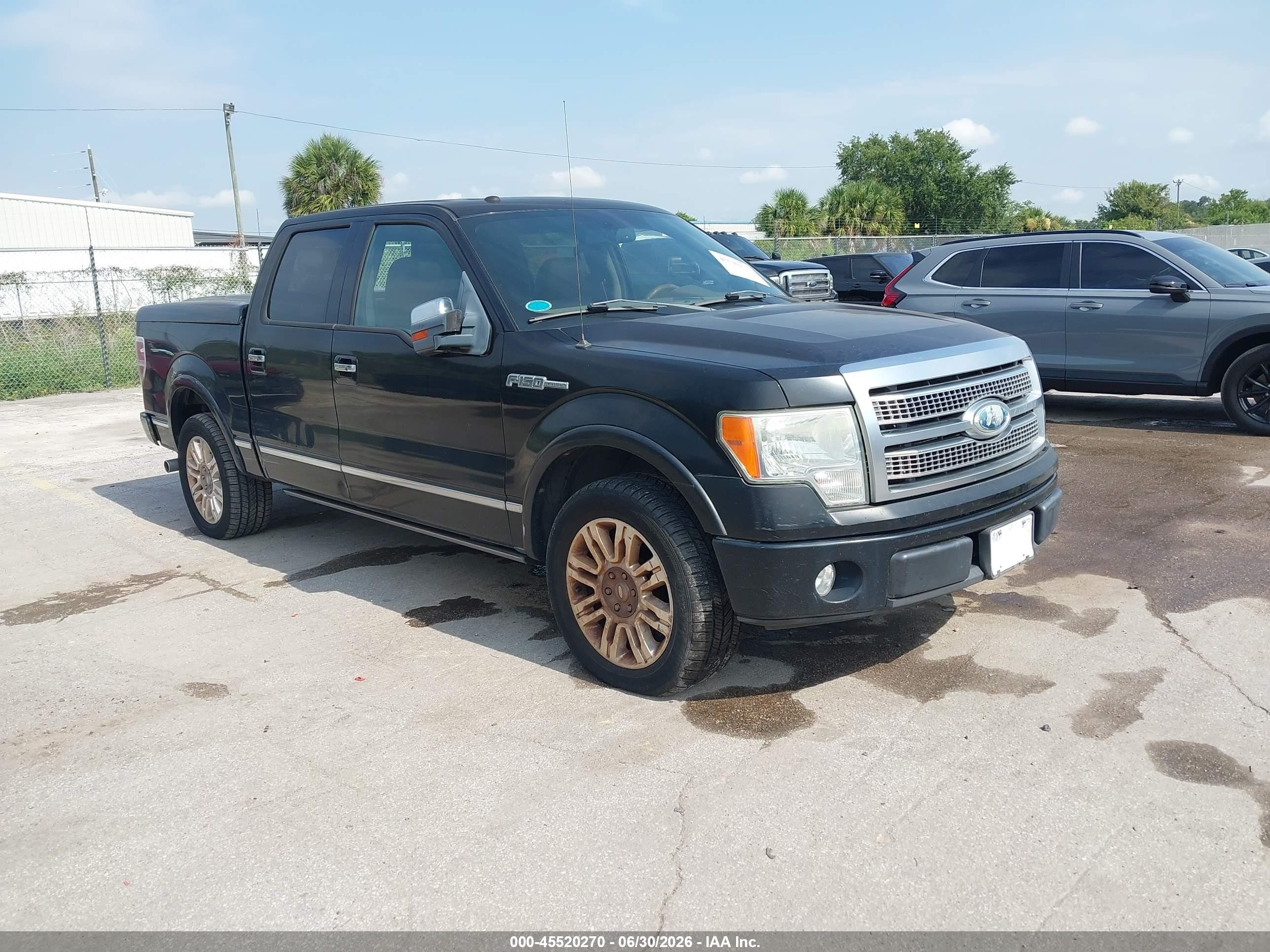 2009 Ford F-150 King Ranch/lariat/platinum/xl/xlt Black vin: 1FTPW12V49FA68453