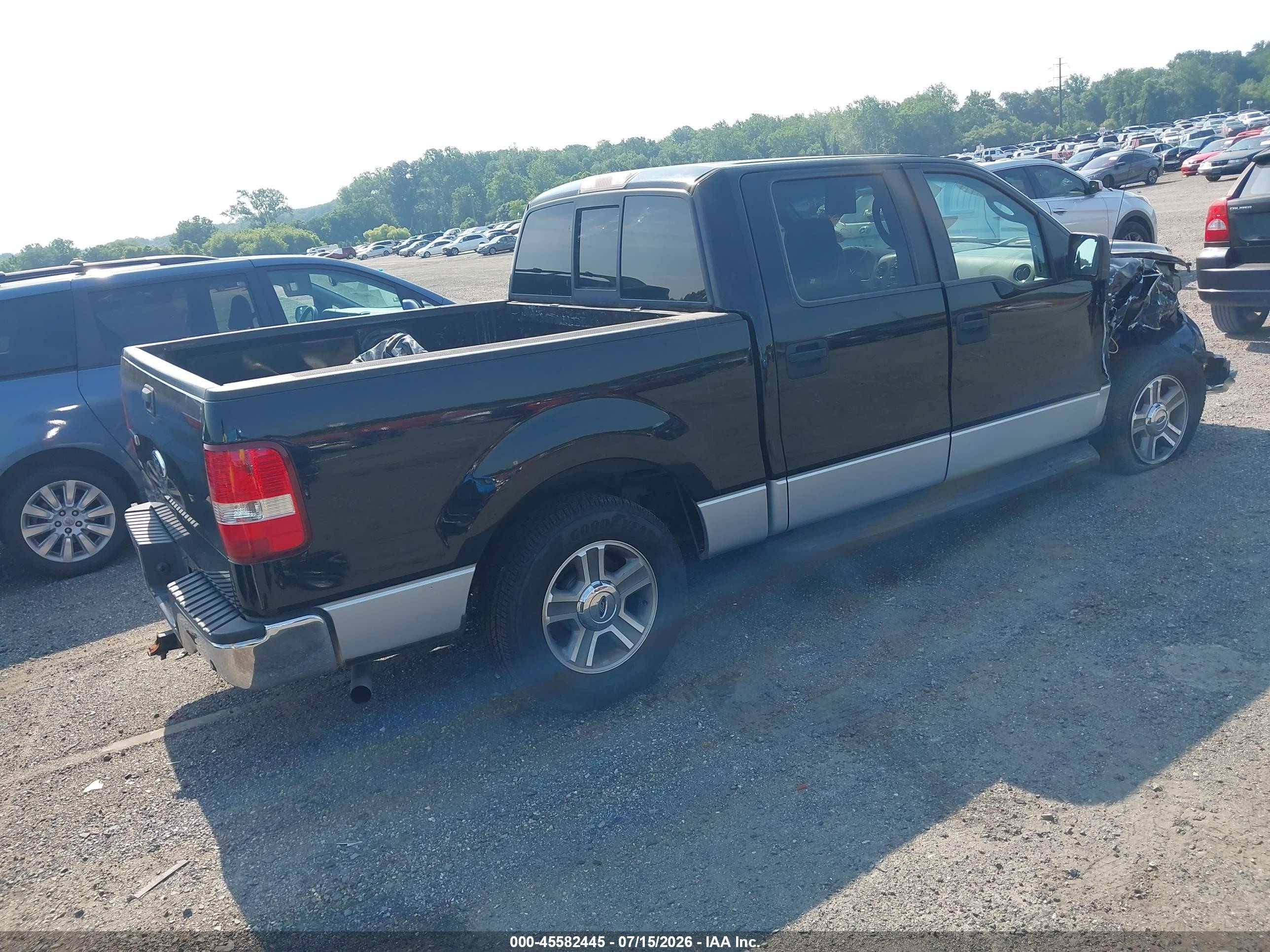 2007 Ford F-150 Lariat/xlt Black vin: 1FTPW12V57FA19100