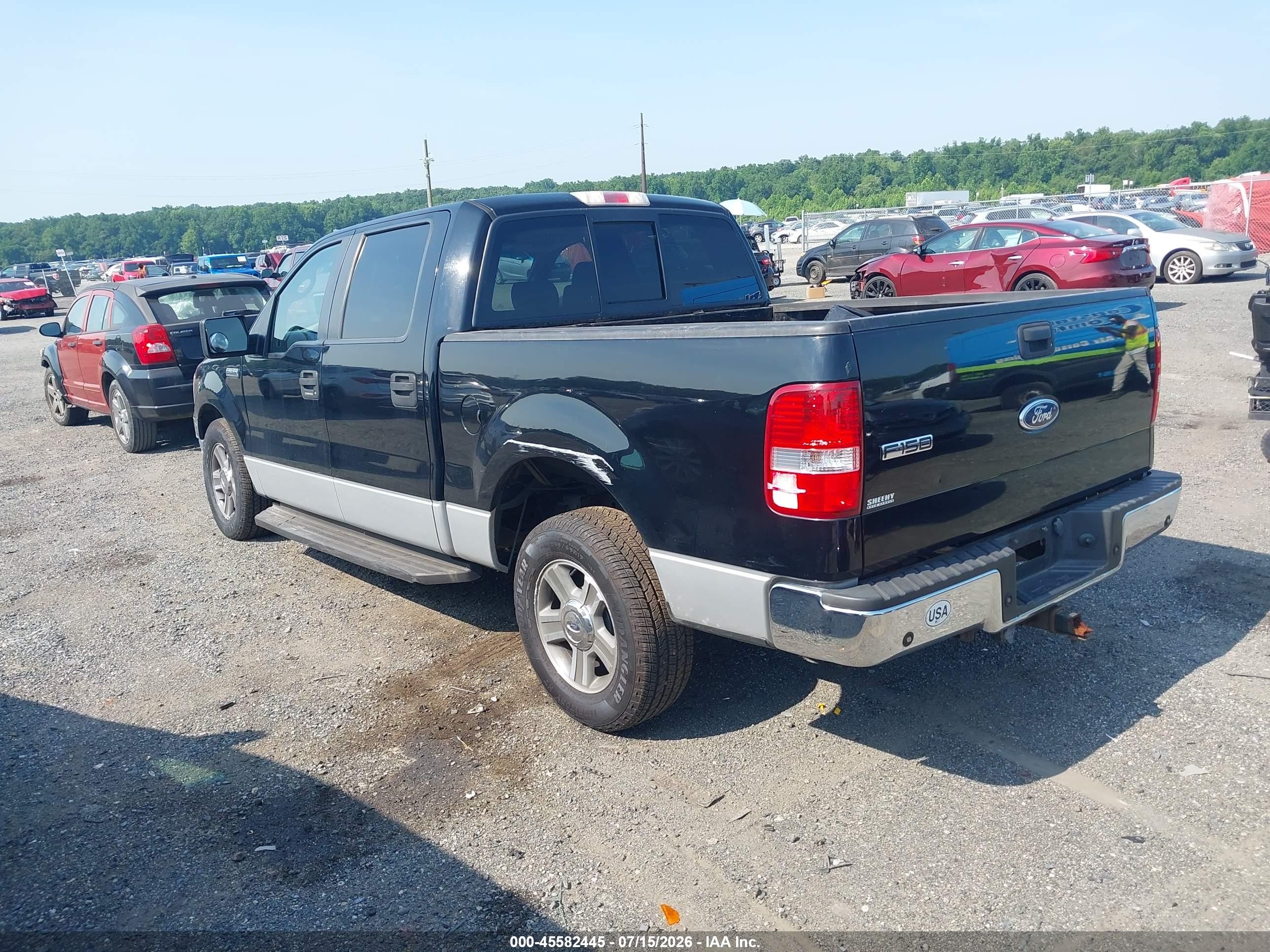 2007 Ford F-150 Lariat/xlt Black vin: 1FTPW12V57FA19100
